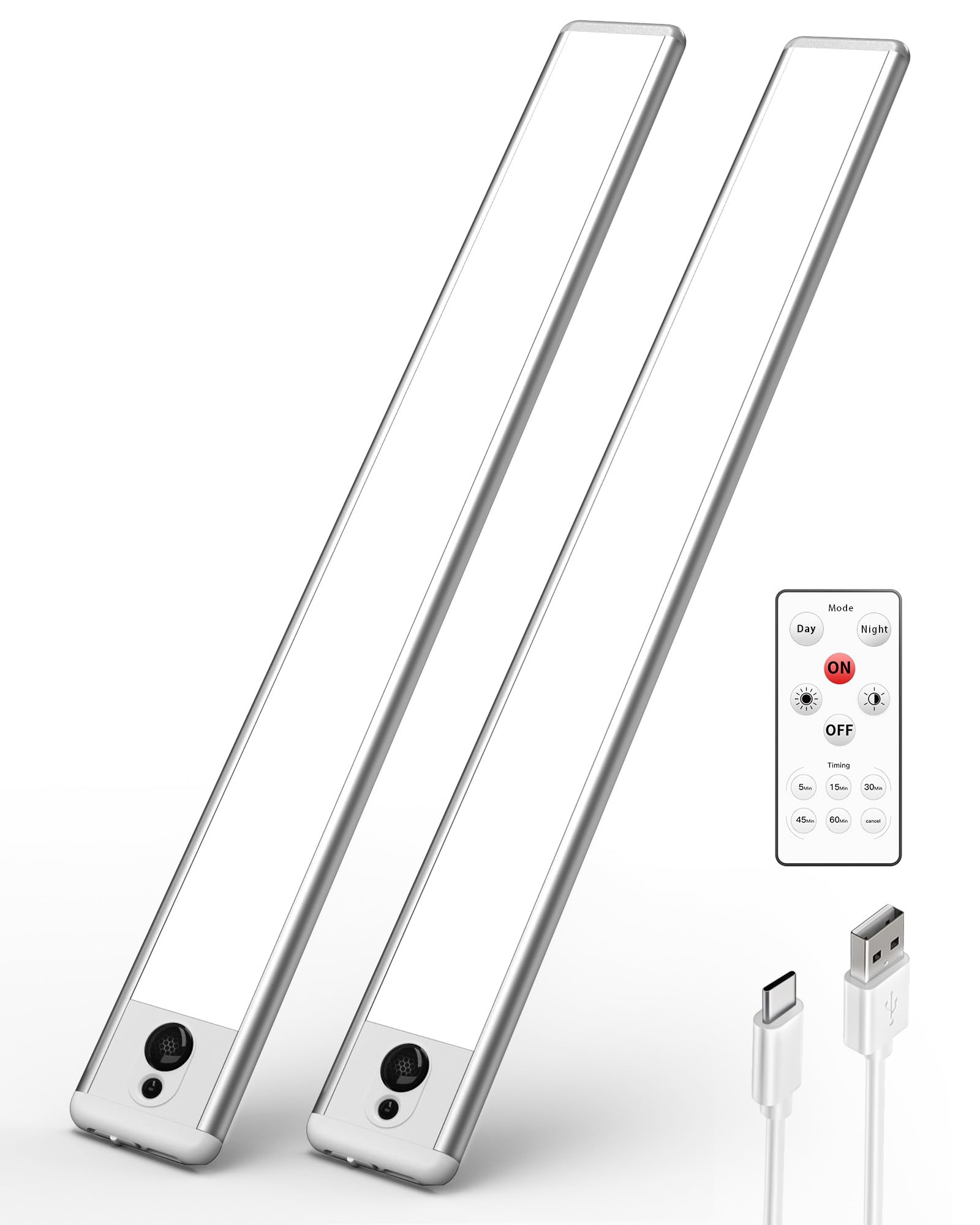 EZVALO Motion Sensor Light Indoor, Under Cabinet Lighting Wireless Night Light, Battery Powered 5300K Rechargeable Closet Lights