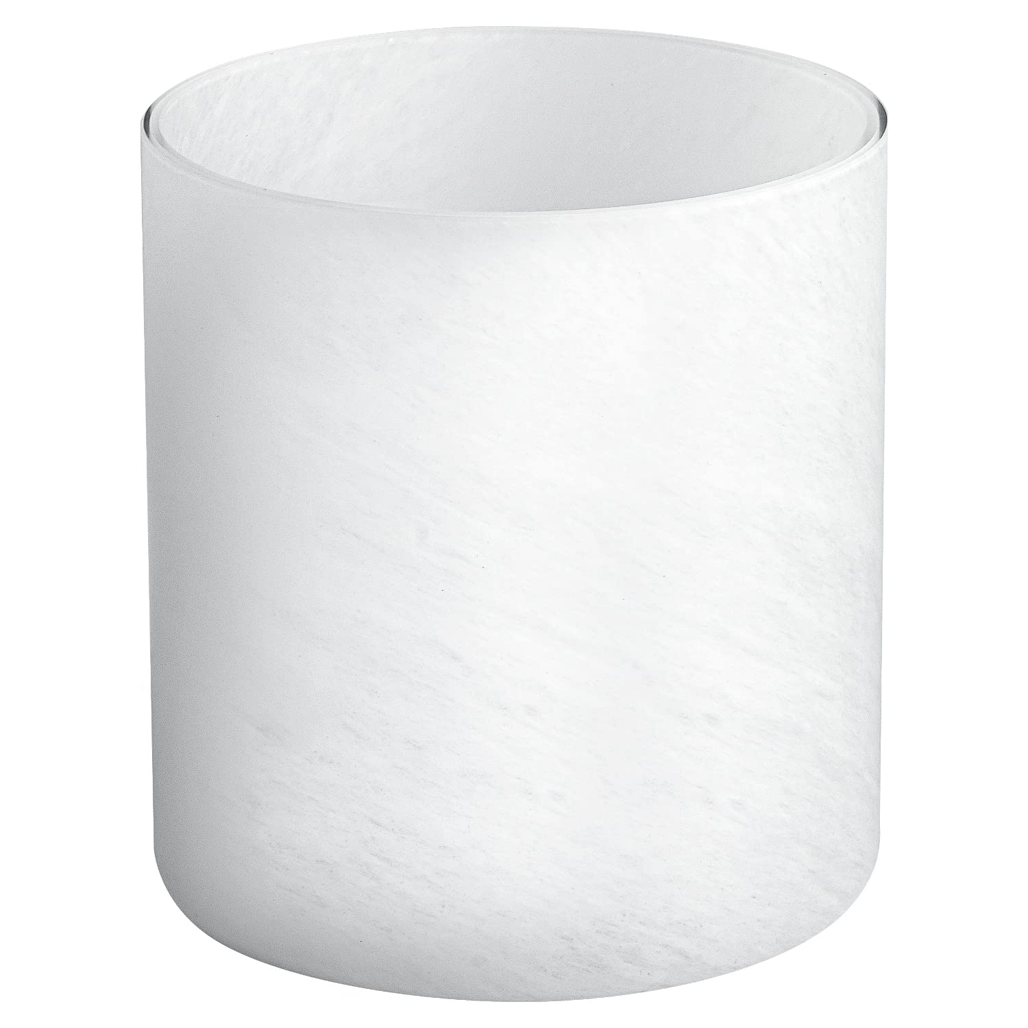 Hghyjrxfkl 1 Pack Alabaster White Glass Lamp Shade, Cylinder Glass Lamp Shade Replacement With 1-5/8-Inch Fitter Opening For Pendant Light, Desk Lamp,Wall Sconces And Bathroom Vanity Lights.