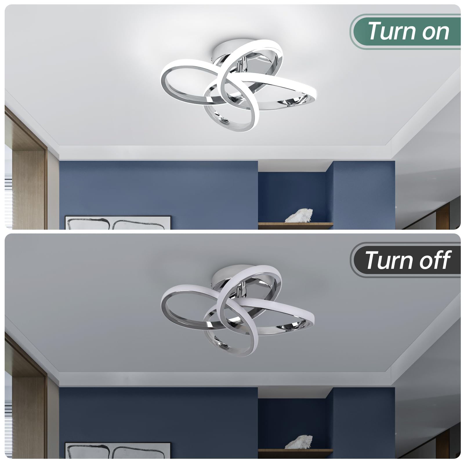 Caneoe Modern Ceiling Light Fixture,Small Led Hallway Light Fixtures Ceiling Lamp,Creative Close To Ceiling Lighting For Hallway