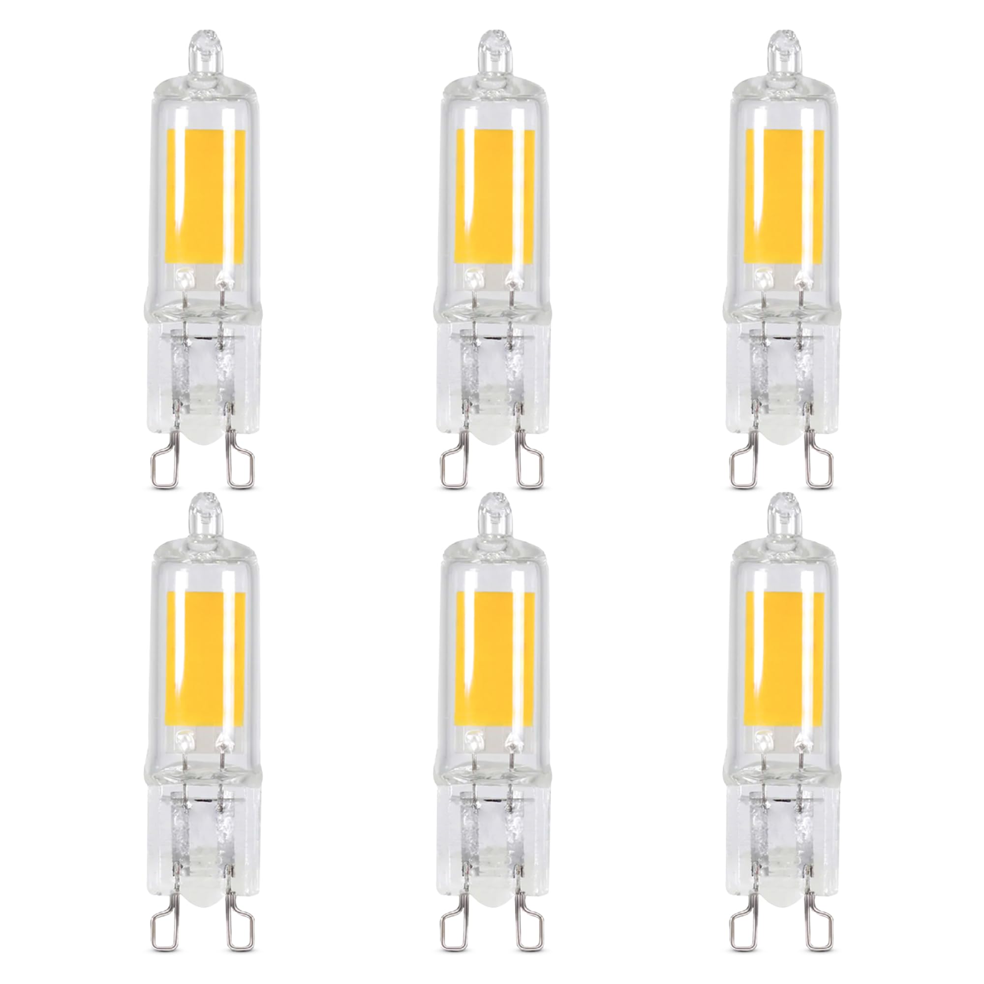 Feit Electric T4 LED Bulb G9 Base, Dimmable, 35W Equivalent, 3000K Warm White, 120V, 350 Lumens, 10,000 Hour Lifetime, UL Listed