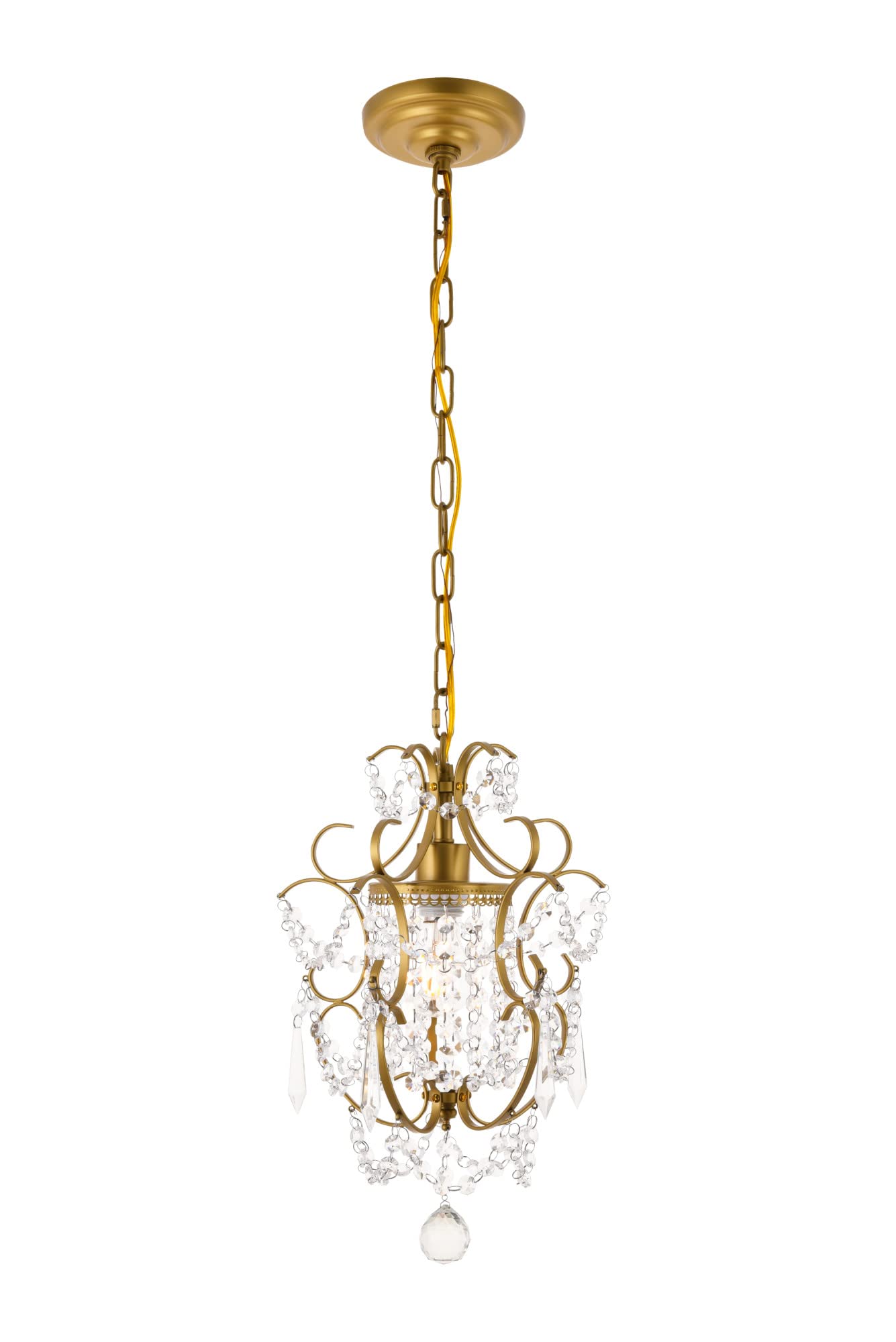 Living District Kirin 1-Light Modern Metal Pendant In Brass Finish