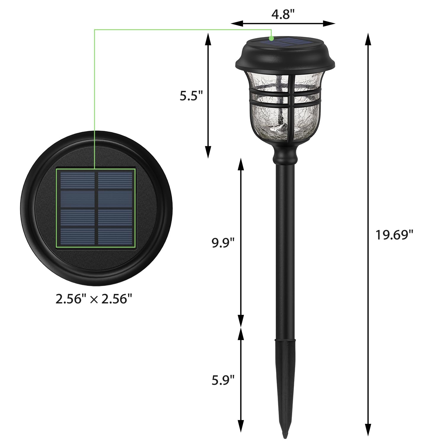 Xmcosy+ Solar Outside Lights - Auto On/Off, Waterproof Led For Yard, Garden, And Pathway (6 Pack)