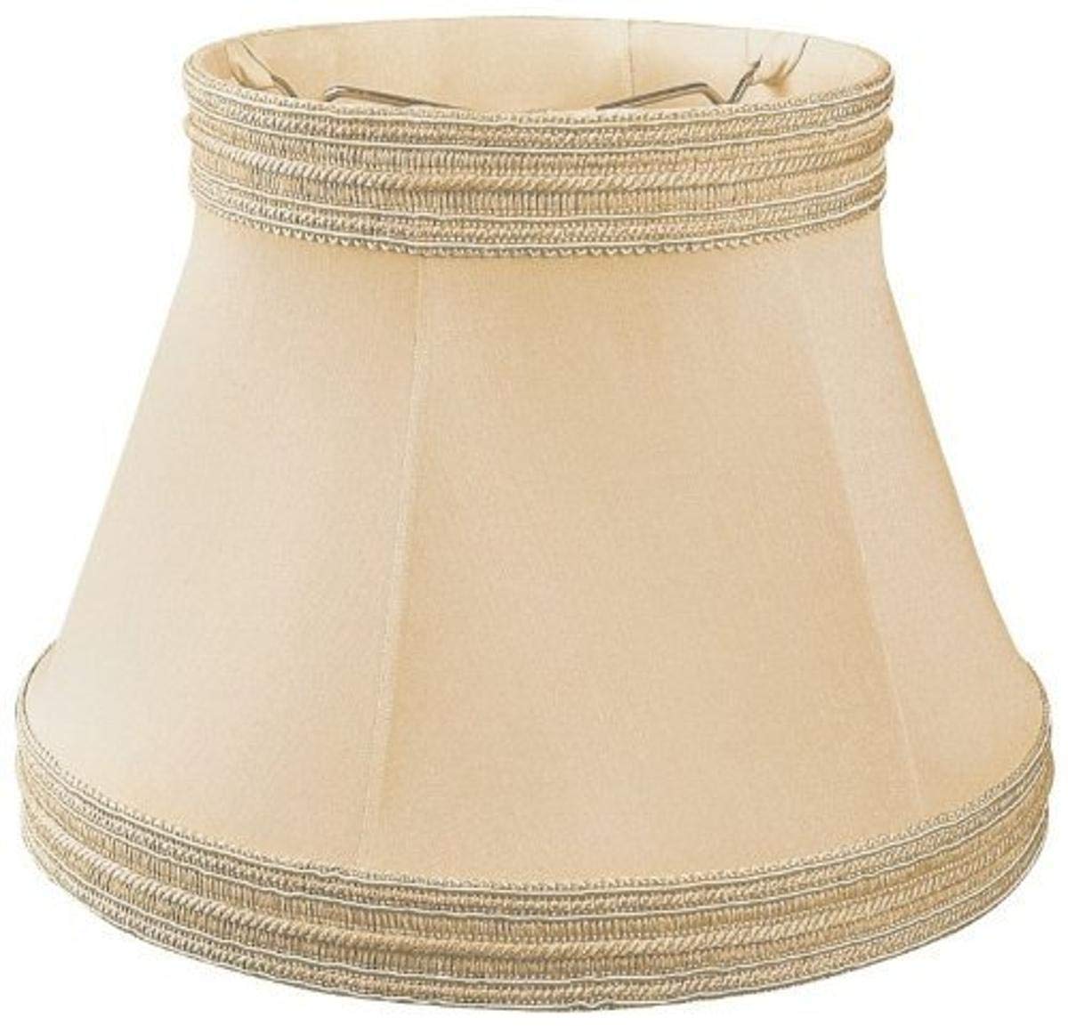 Royal Designs Gypsy Gold Fancy Trim Gallery Designer Lamp Shade, Gypsy Gold, 9 x 14 x 10