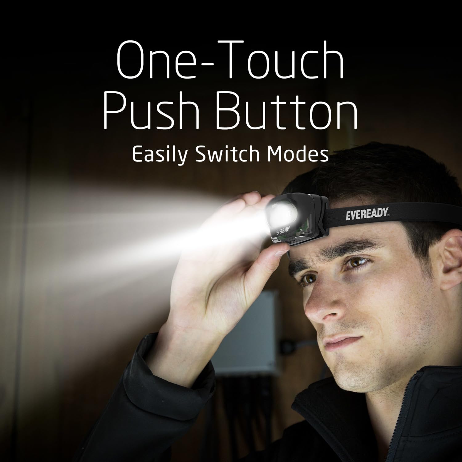 Eveready 300 Lumen Rechargeable Led Headlight, Ipx4 Waterproof, Shatterproof Lens, Black