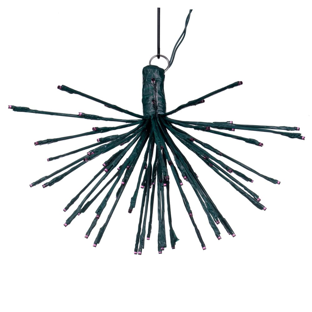 Vickerman 80Lt x 16&quot; Green Starburst Purple 5mm LED Lights.