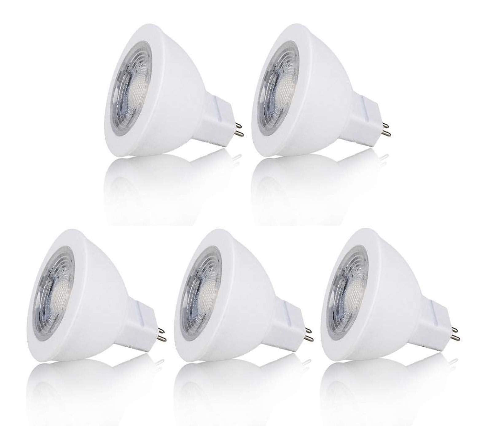 Cbconcept Mr11 Gu4.0 Led Light Bulbs, 5-Pack, 2W, Dimmable, 230 Lumen, Pure White 6000K, 20W Hal
