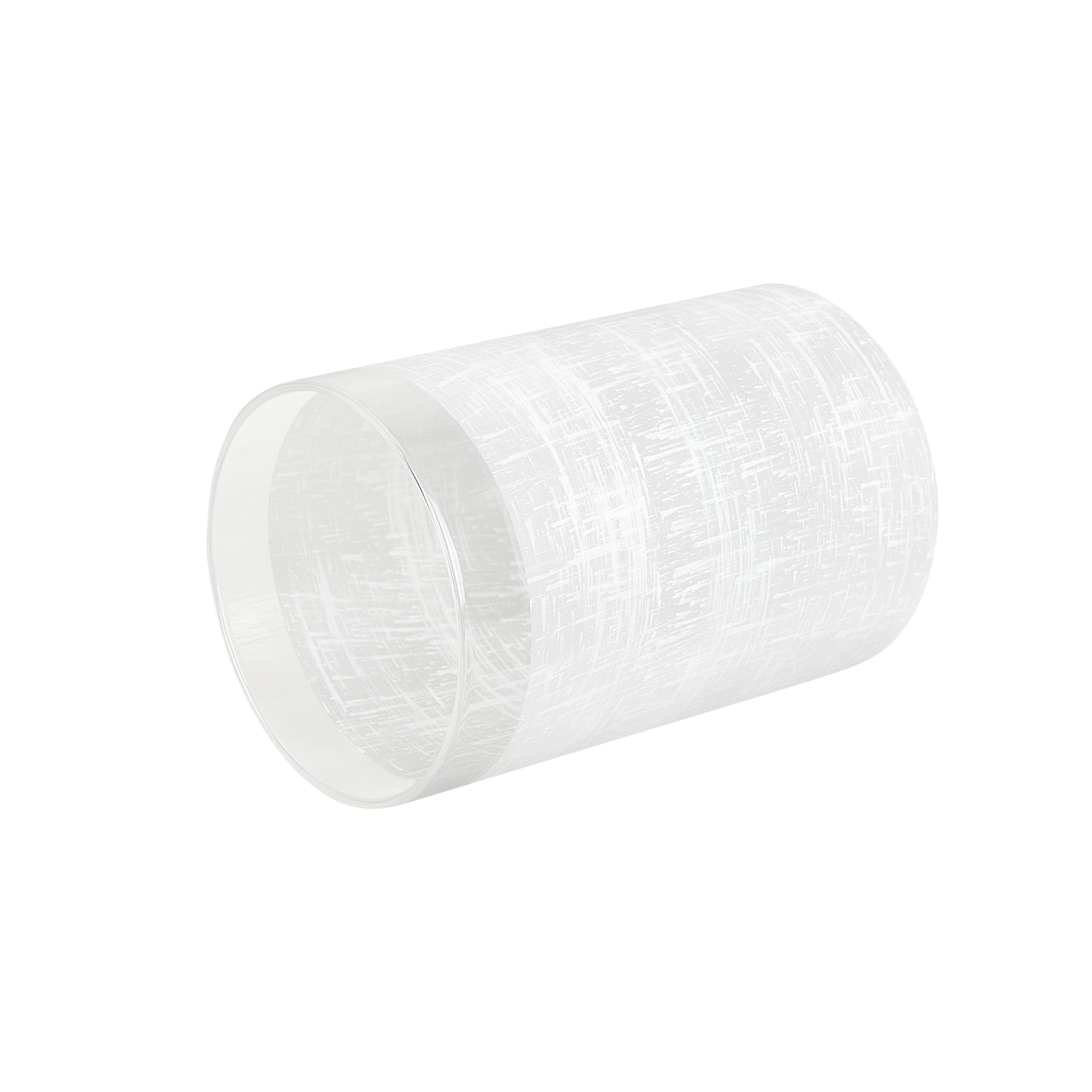 Cnengsthy White Linen Frosted Glass Shade, 1.65&quot; Fitter For Chandelier & Pendant Lights