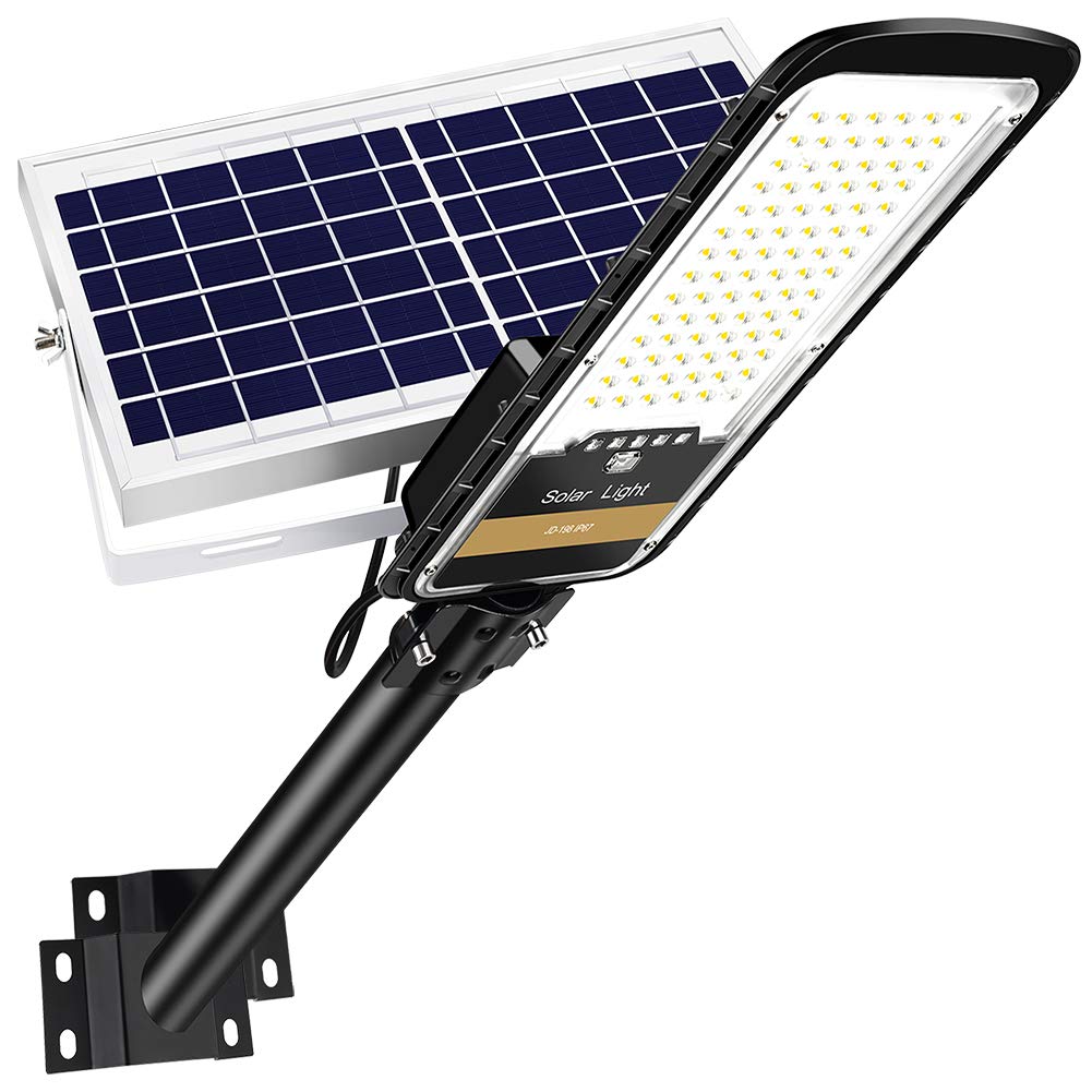 Ruokid 16000Lm Solar Street Light, Ip67 Waterproof Led Flood Light For Yard & Garden