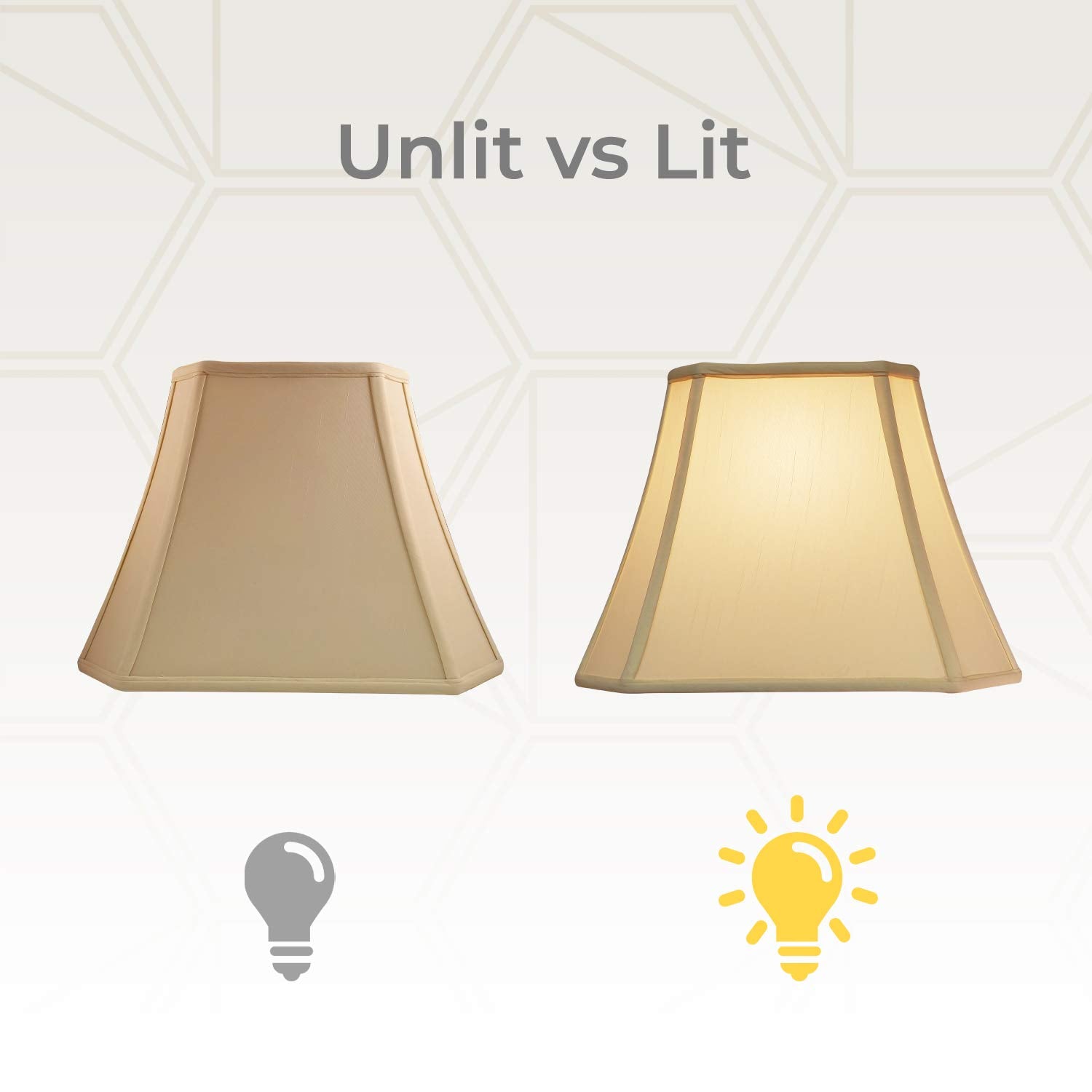 Royal Designs Dbs-710-11Eg Royal Designs 11&quot; Rectangle Cut Corner Basic Lamp Shade, Eggshell, (4 X 6) X (8 X 11) X 8