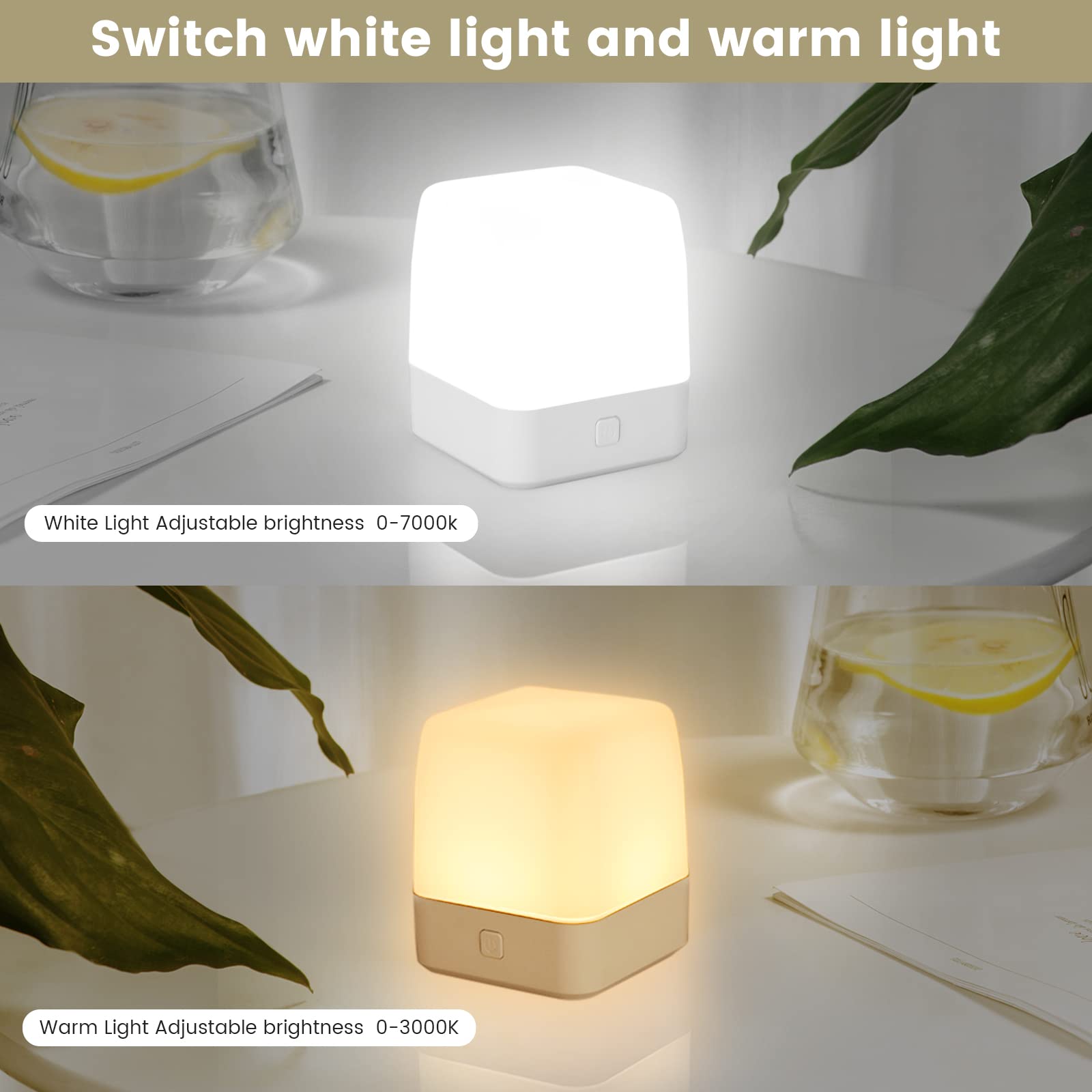 Izetianzhe Night Light For Kids, Led Touch Baby Night Light For Breastfeeding, Dimmable Nightlight For Bedroom Nursery Lamp Rech