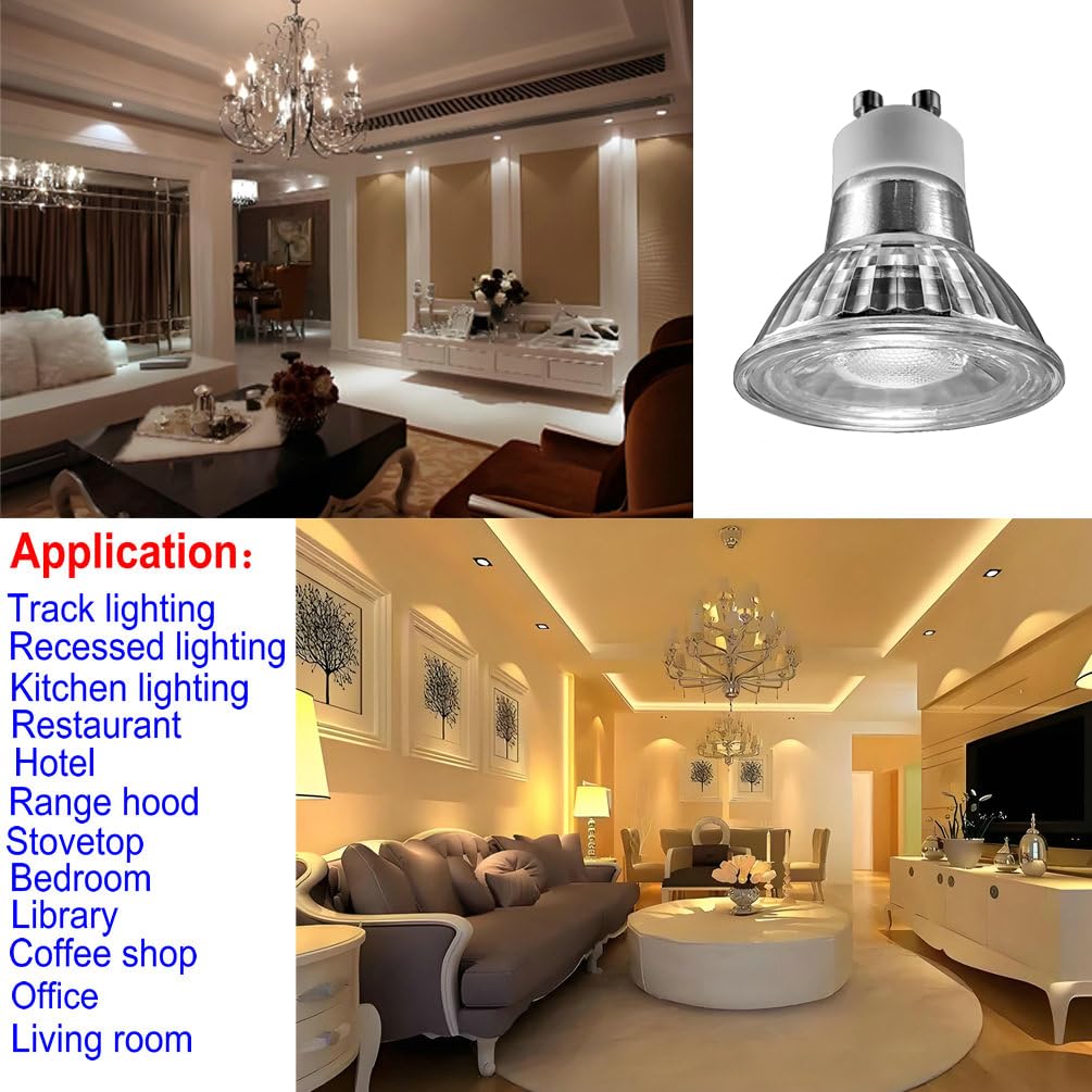 Waterproof 5W Gu10 Led Range Hood Bulbs,Dimmable,Warm White 3000K,Indoor Lighting,Kitchen&Cooking Stove Light,Appliance Light Bu