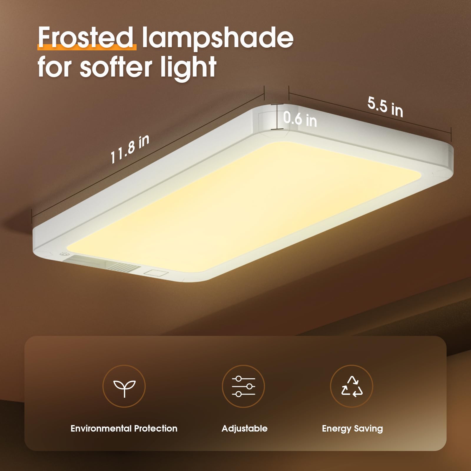 LILTSDRAE RV Dome Lights - 1700LM, 120 LEDs, 12V, Acrylic, Cold/Warm/Natural Light, 2PCS, Frosted Finish