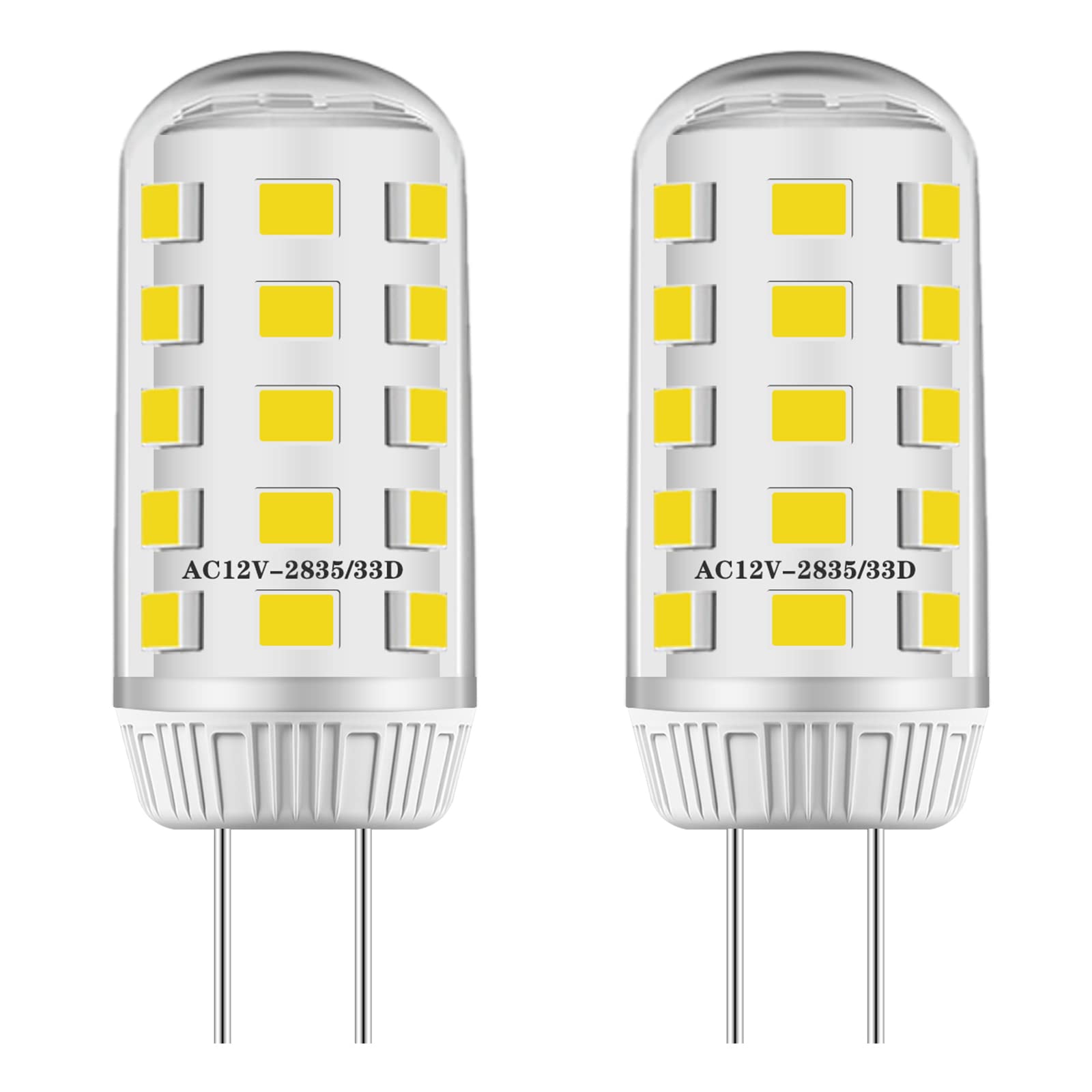 Yucclim 3W JC G4 LED Bulbs - Warm White - AC/DC 12V - Equivalent to 35W Halogen - T3 G4 - Energy Saving, No Flick