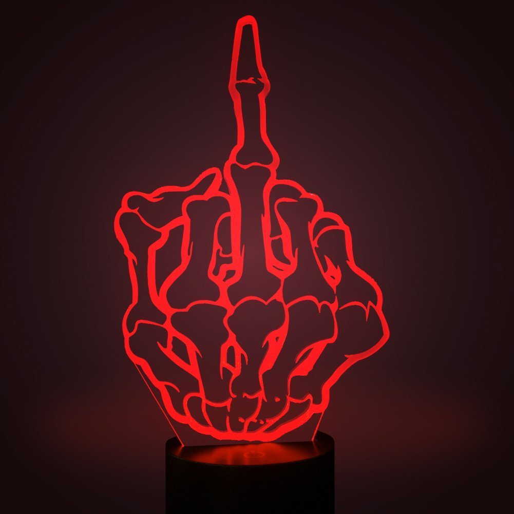 YTDZLTD Optical Illusion 3D Night Light Lamp - 16 Color Changing, Remote Control, Touch Switch, Model NBT-001, USB Powered