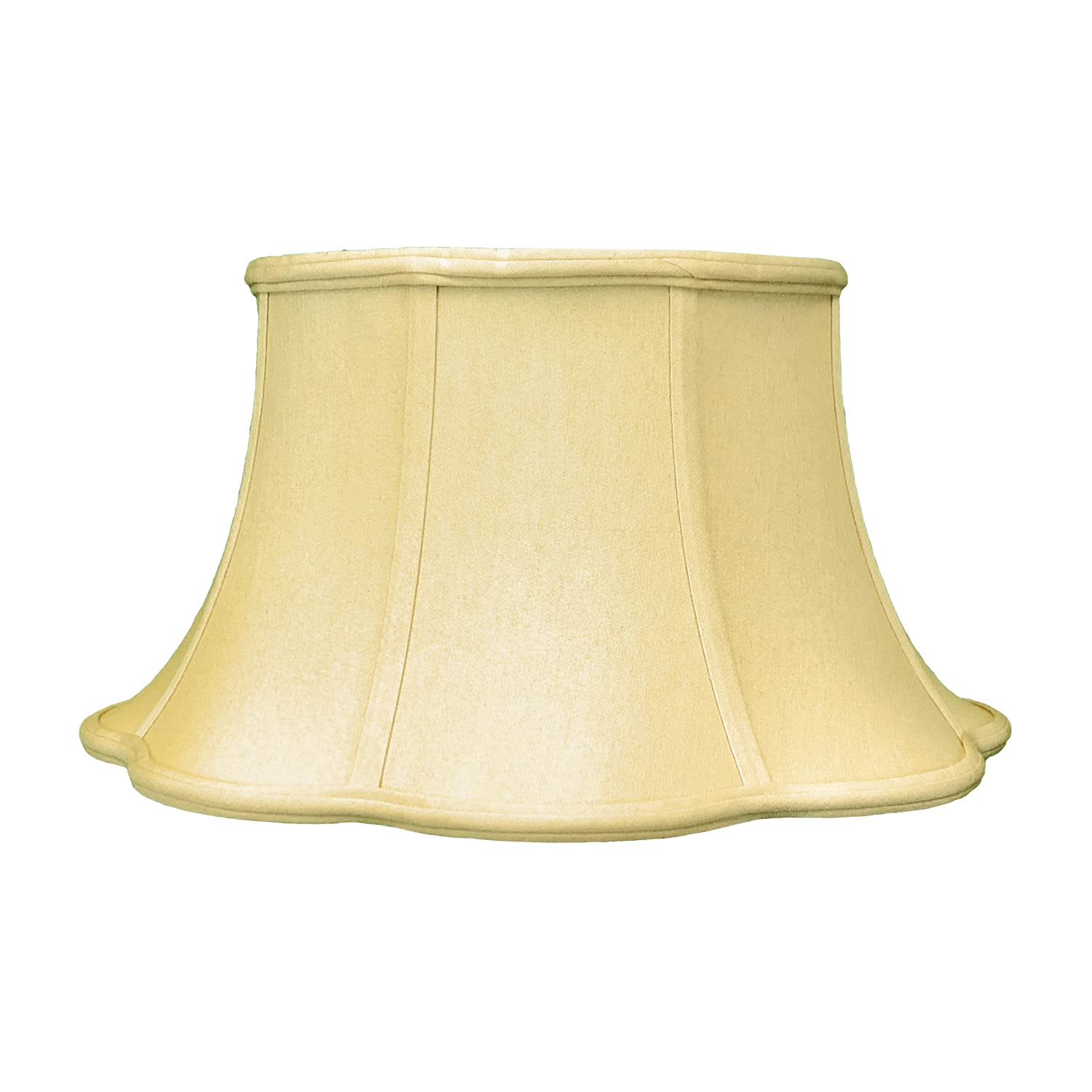 Royal Designs 6-Way Out Scallop Bell Lamp Shade, Antique Gold, 13 x 19 x 11.25, Metal, Model BS-722-19AGL