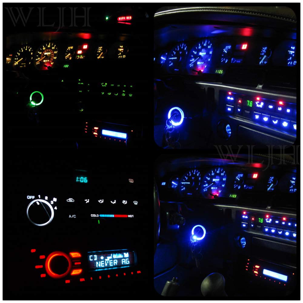 Wljh 10X Pink T3 Neo Wedge 3030 Smd Chipest 8Mm Base Led Car Instrument Cluster Bulb Dashboard Gauge Hvac Ac Heater Climate Cont