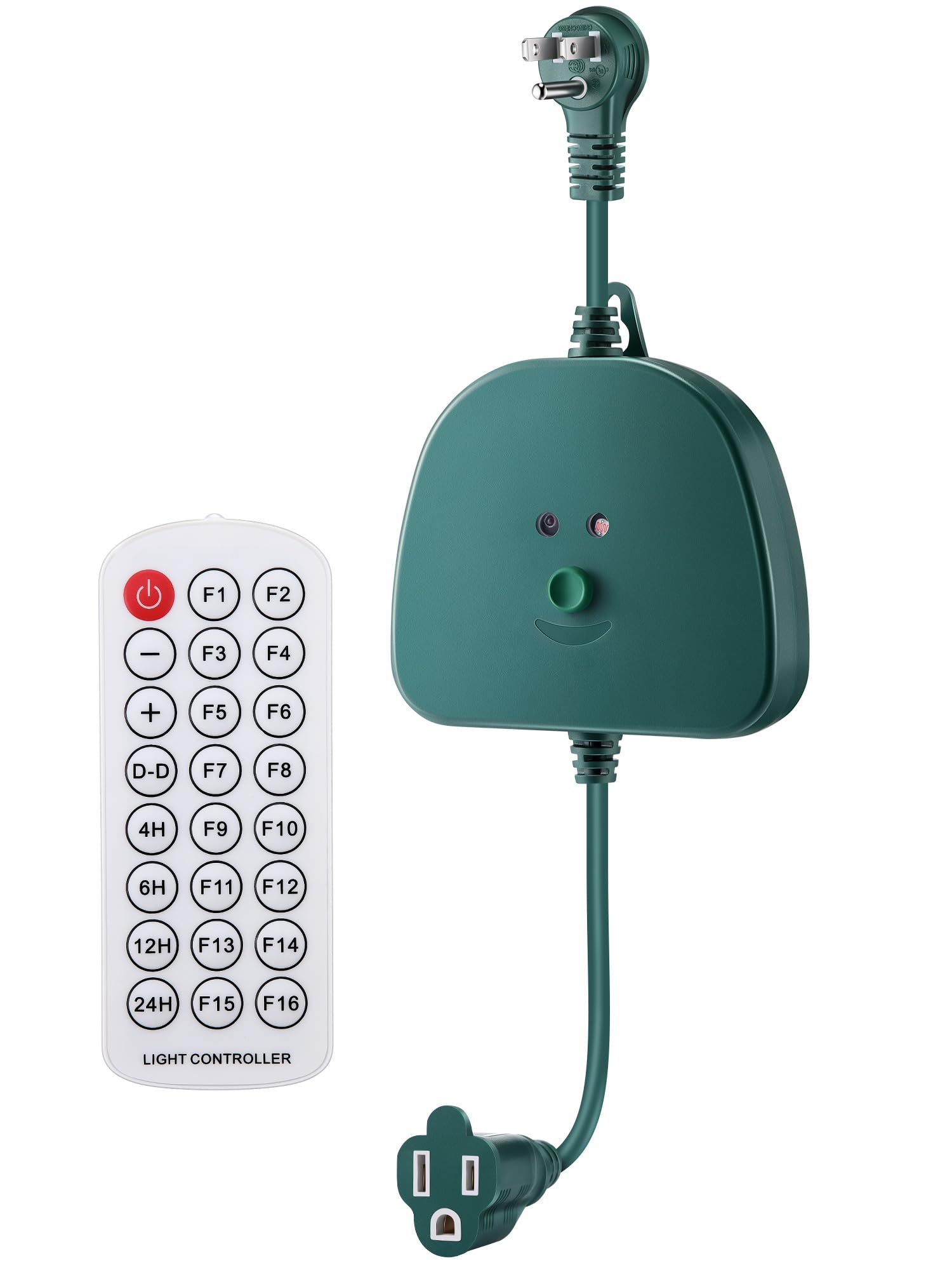 Christmas Light Controller With Remote  Create Dazzling Lighting Displays With Multiple Functions  Timer  Dusk To Dawn Sensor  Adjust Speed For Christmas Outdoor String Light (1 Channel  16 Functions)