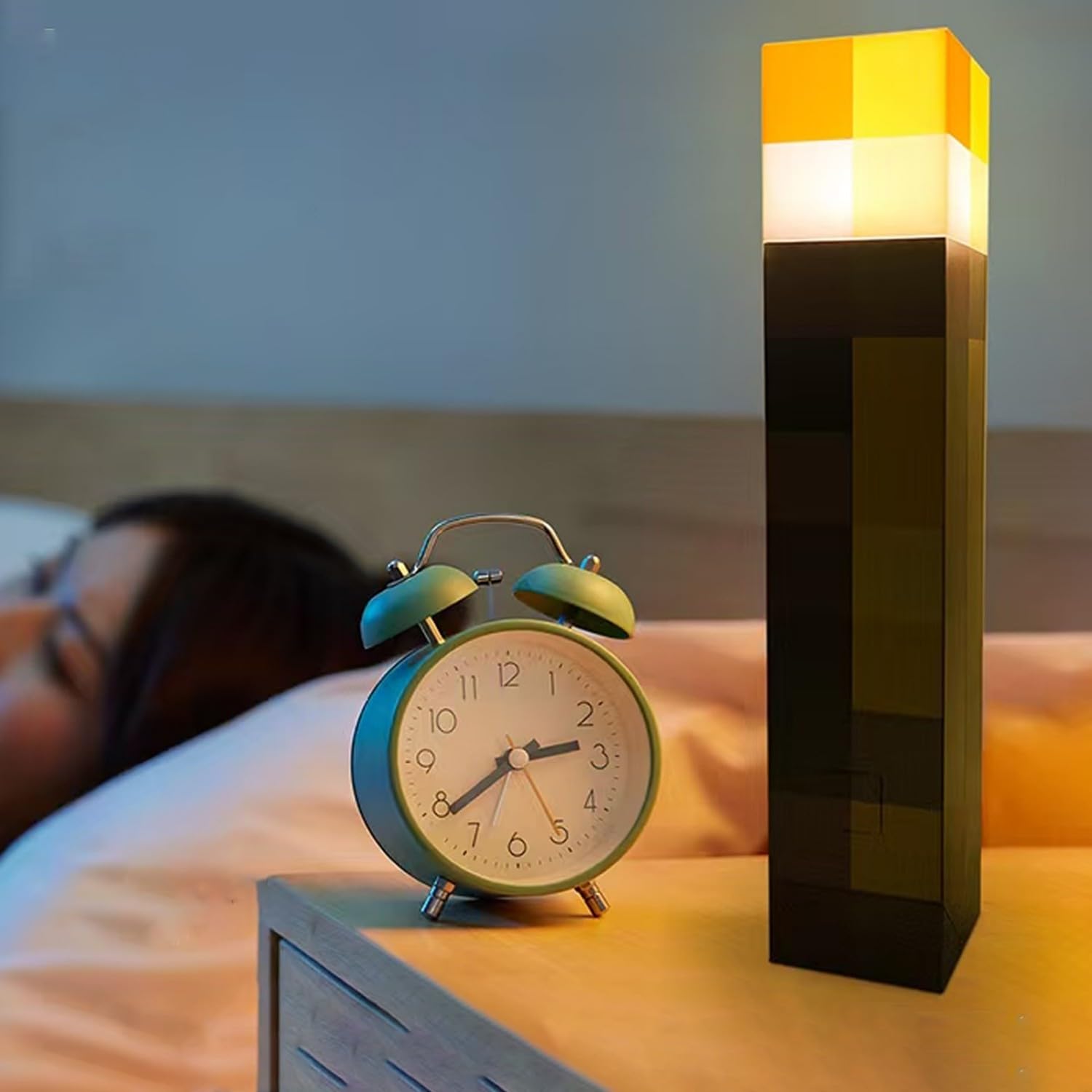 Yckeogln Light-up Wall Torch Lamp, USB Rechargeable, 3 Lighting Levels, 12" Plastic, Single Color, Model YK-HBD