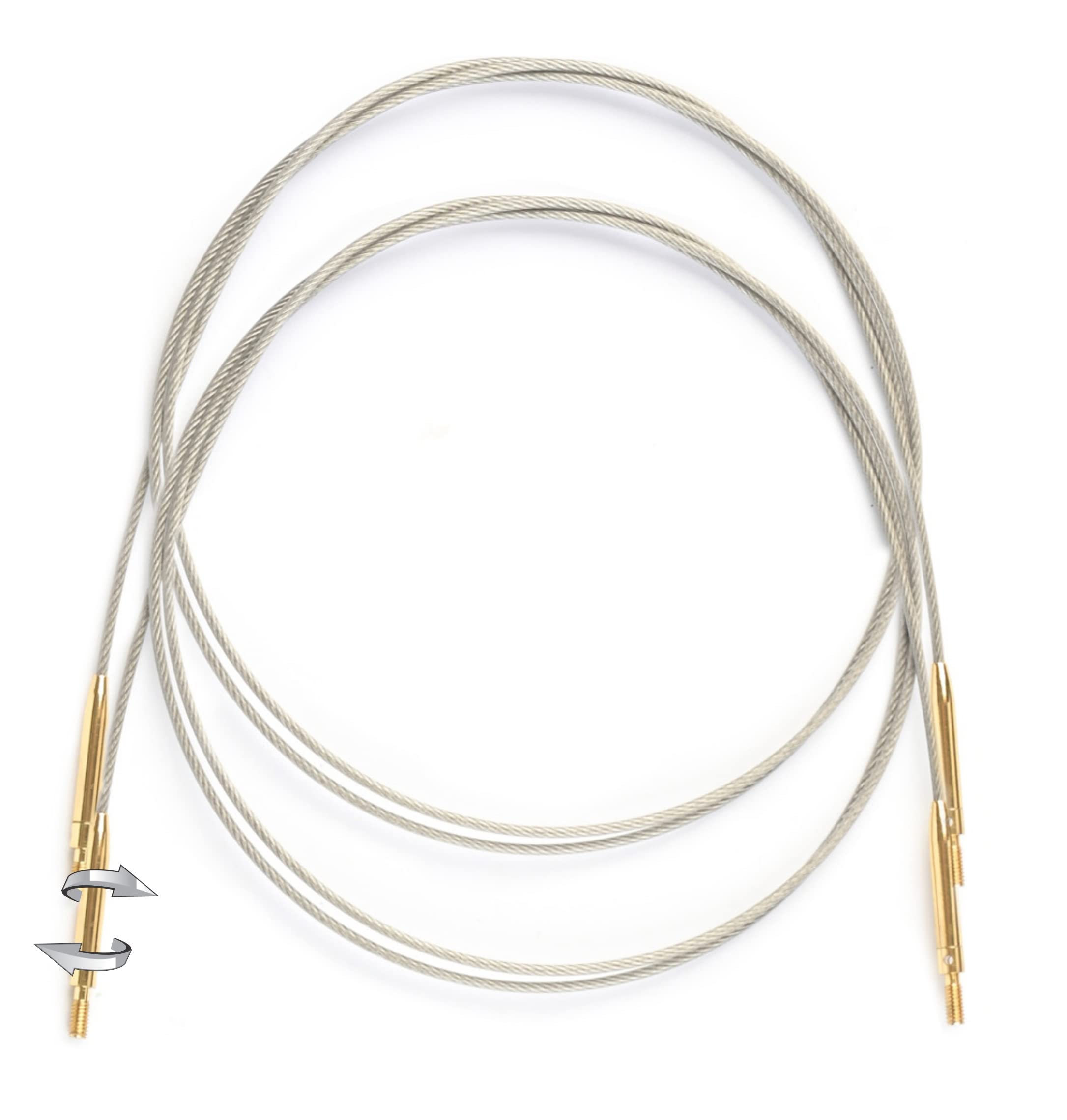 Lantern Moon Swivel Cords, Stainless, 47in / 120 cm, Ebony Wood, Dark Brown, Model 350606