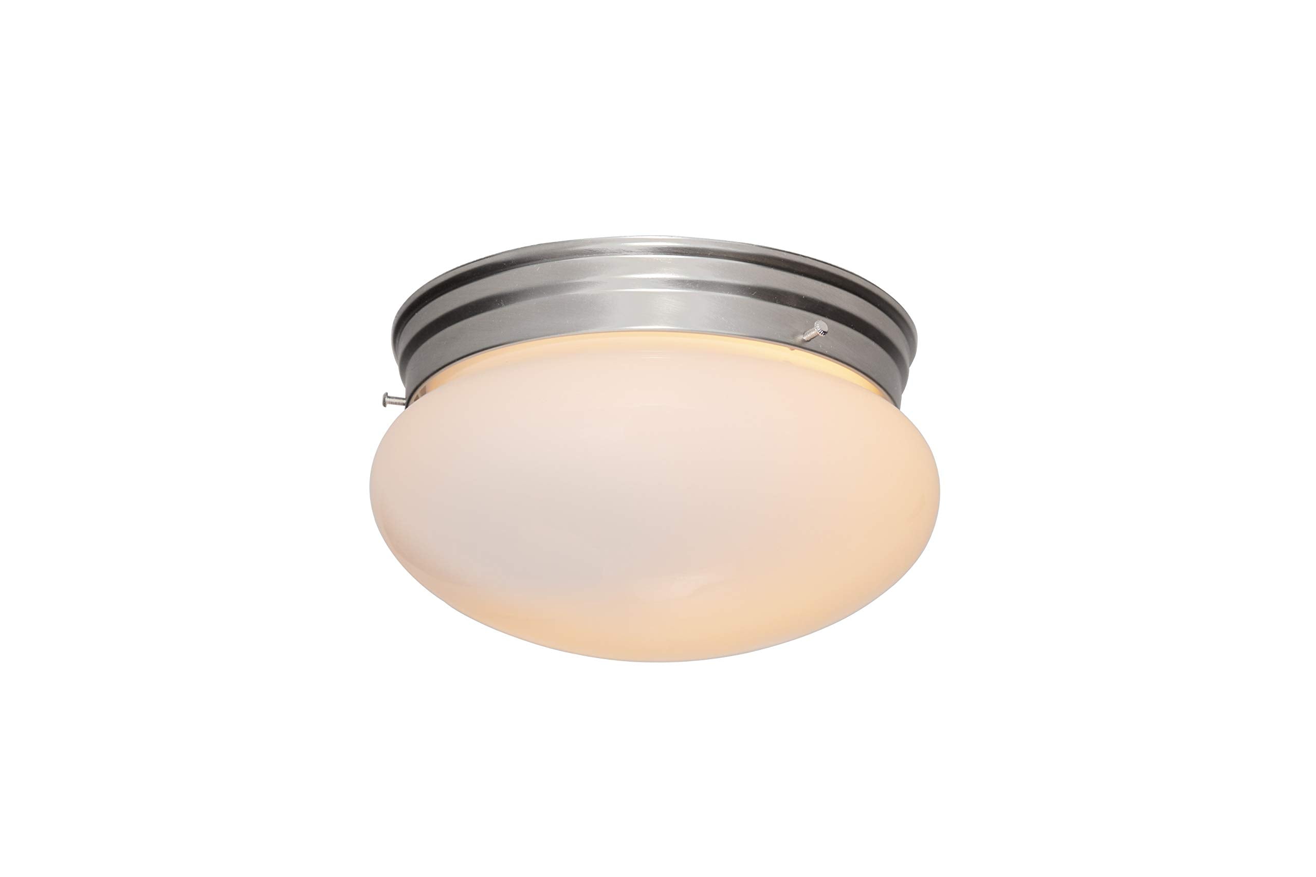 Designers Fountain 9 In 2-Light Ceiling Light With Frosted Glass Shade, Pewter, 4732-Pw