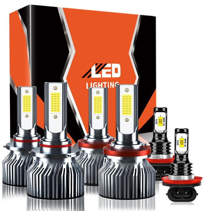 TXBILMOO H11 Fog Light Bulbs, 32000LM, 300% Brightness, 6500K White, Aluminum, Compatible for Toyota Camry 2007-201