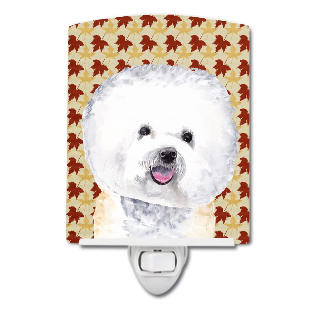 Carolines Treasures Night Light, Bichon Frise Portrait, Ceramic, UL-Certified, 6x4x3in, Multicolor, Model SC9201CNL