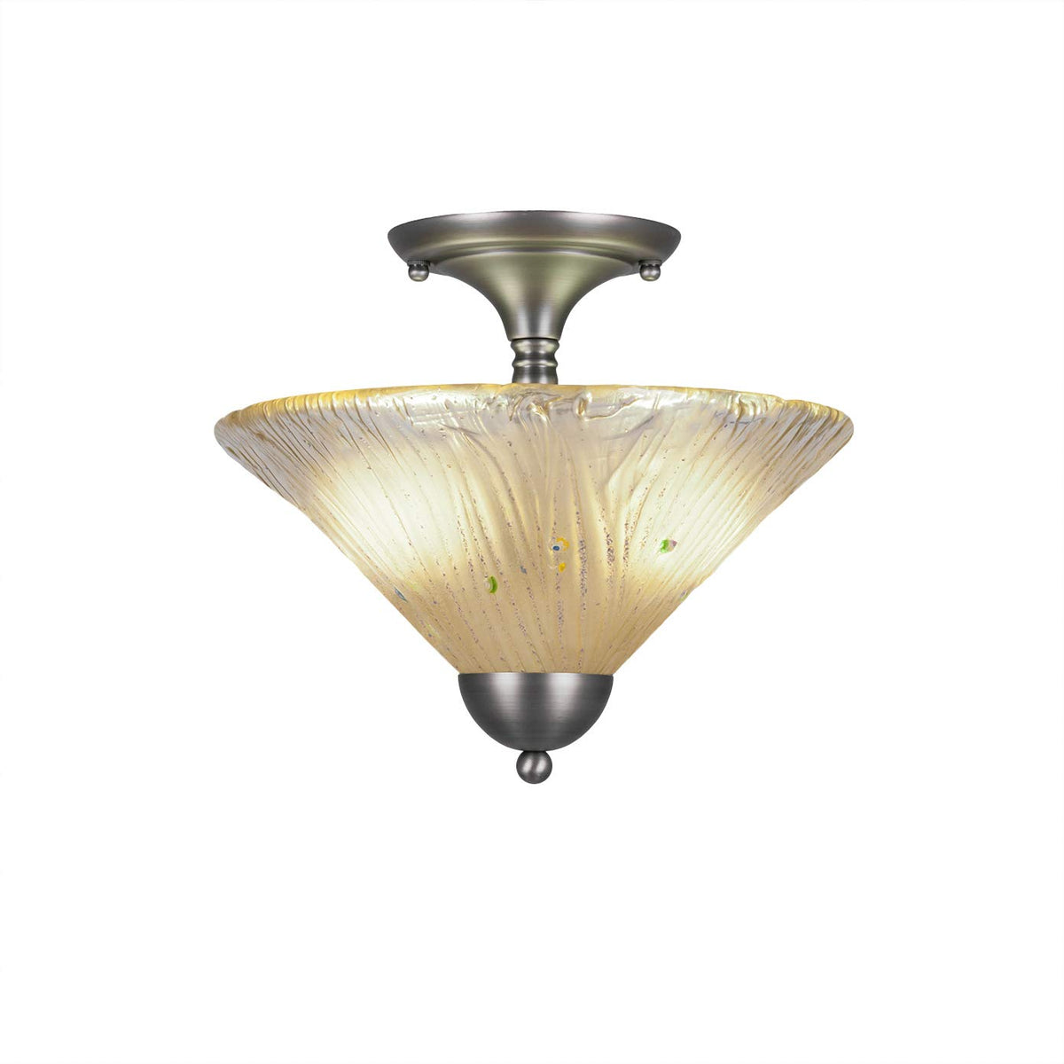 Toltec Lighting 2 Light Semi-Flush In Brushed Nickel (120-Bn-700)