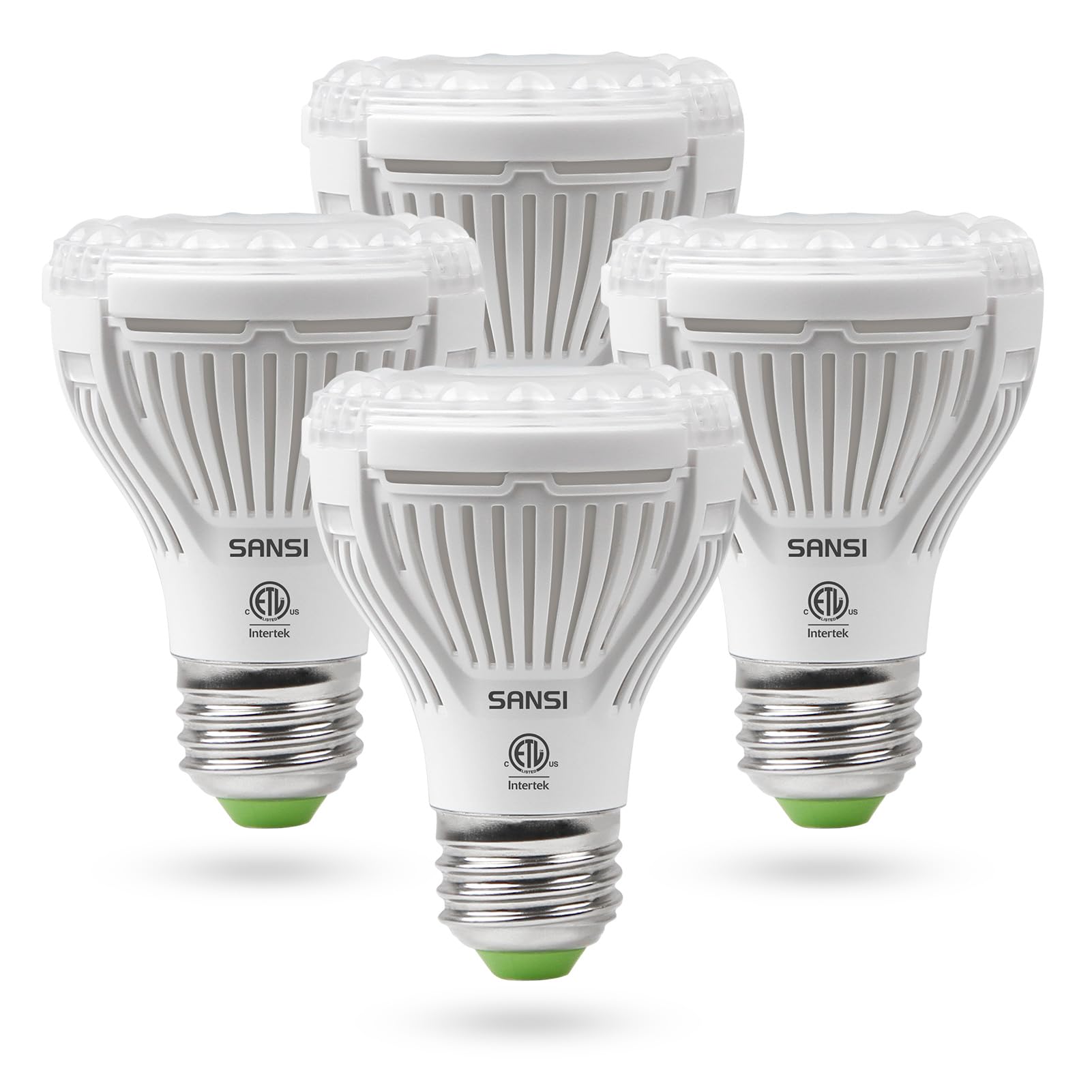 SANSI LED Grow Light Bulb, Full Spectrum 10W (150W Equiv), E26 Base, Optical Lens, 4 Pack, Ceramic