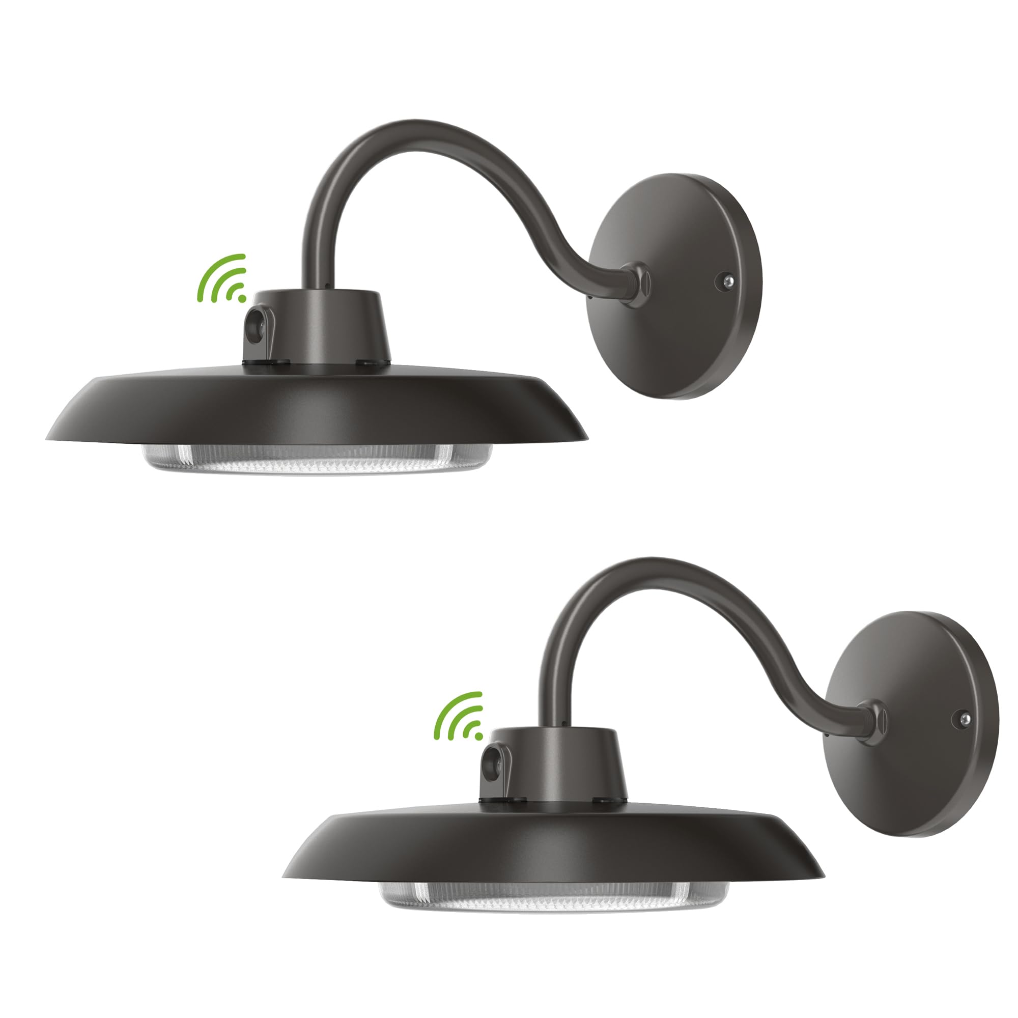 35W LED Gooseneck Barn Light 8 Inch Outdoor Farmhouse Wall Light with Dusk to Dawn Photocell Pole/Wall Mounted Area Light for Ba