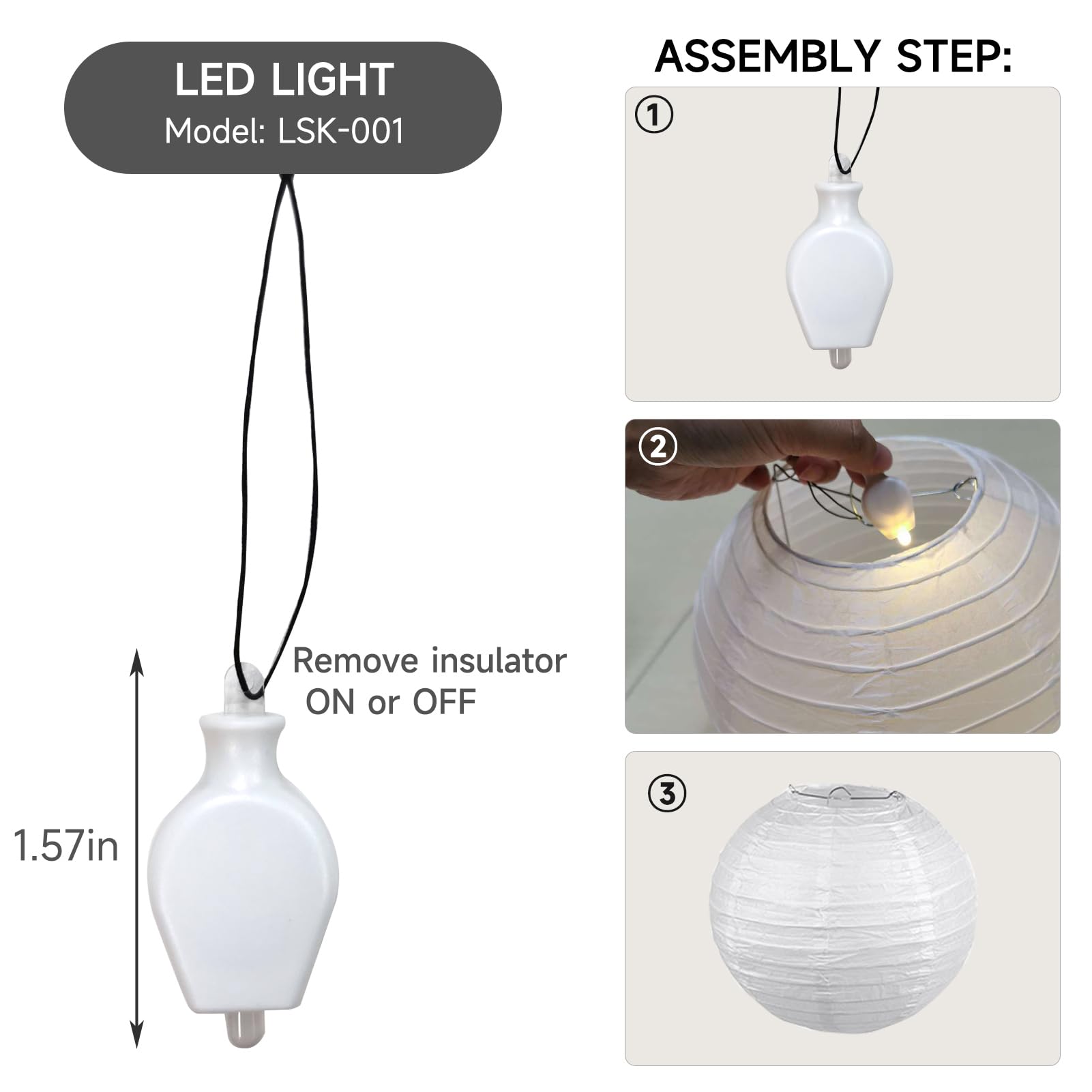 Hausprofi Paper Lanterns, 6'' 8'' 10'' 12'' Round Paper Lantern With Led Lantern Lights For Indoor And Outdoor Decoration - (Lan