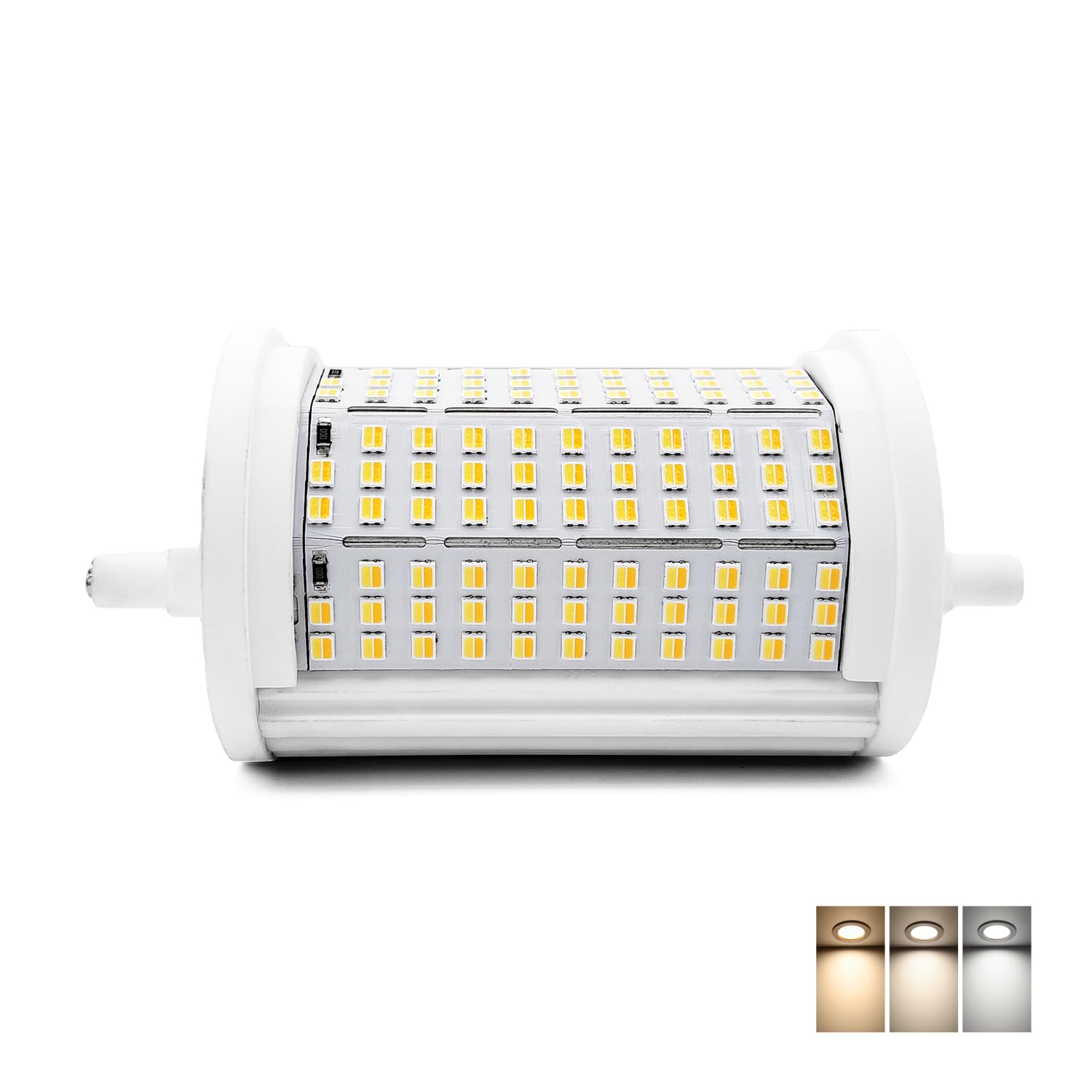 QLEE 50W R7S LED Bulb 118mm 5600LM NO Dimmable Floodlight 3CCT 3 Light Color Changing 3000K/4000K/6000K Replacement for 300W-500