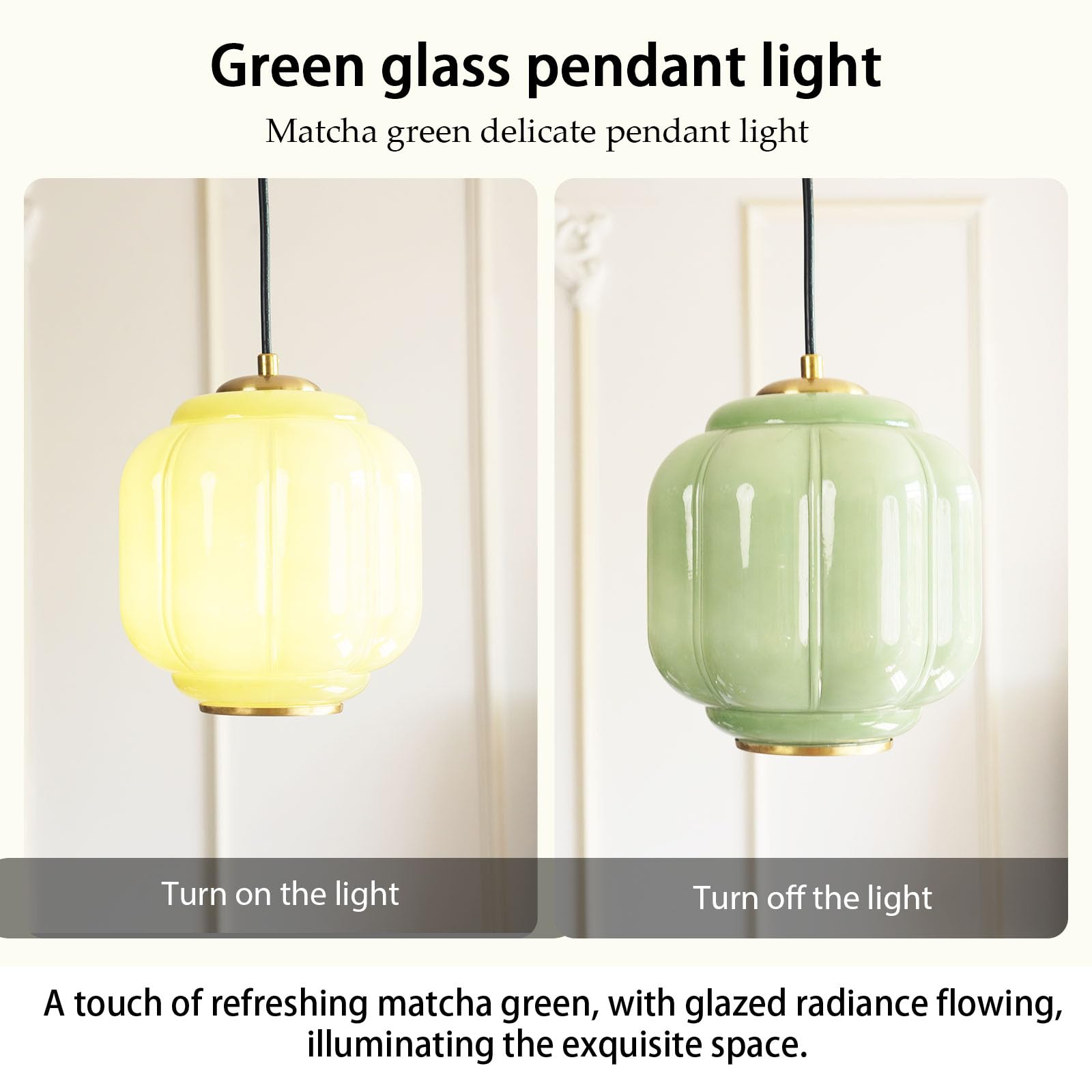 Yesids Vintage Milk Glass Pendant Lights Kitchen  Brass Color Glass Ceiling Light Fixture  Retro Industrial Pendant Lighting For Dining Room  Kitchen  Bedroom  Entryway  Hallway (Green And Gold  7In)