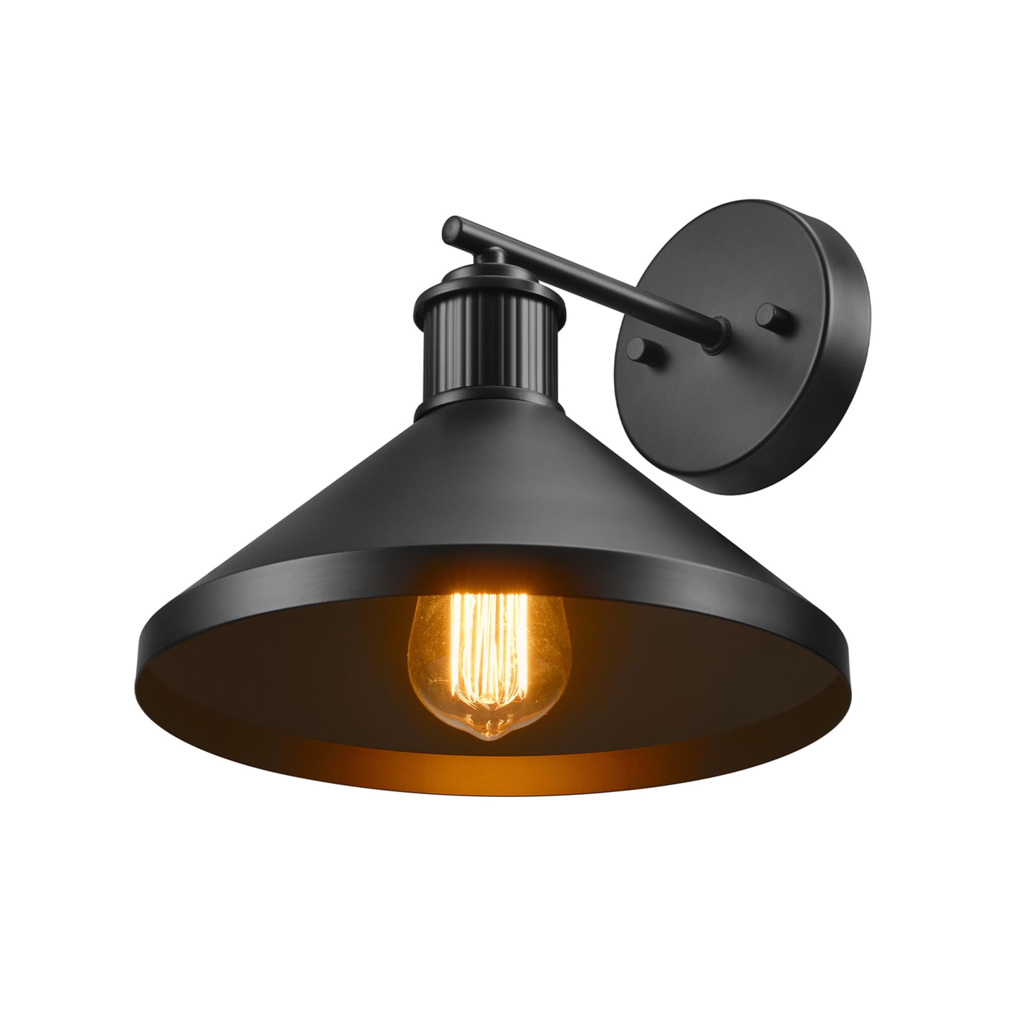 Globe Electric 60000170 1-Light Outdoor Wall Sconce, Matte Black