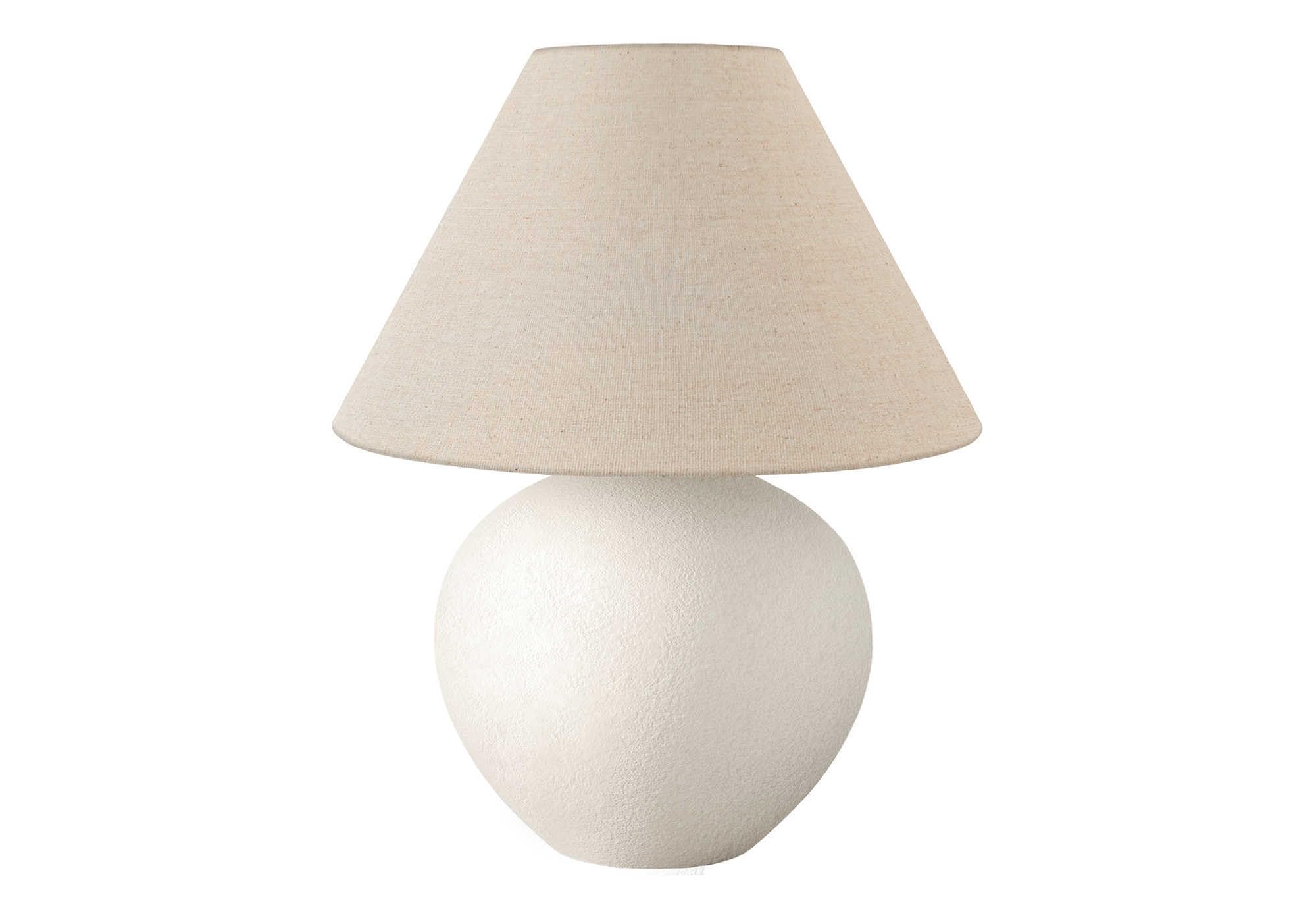 Monarch Specialties I 9631 Table Lamp, Cream Ceramic, 13inL x 13inW x 16.25inH, Contemporary Design