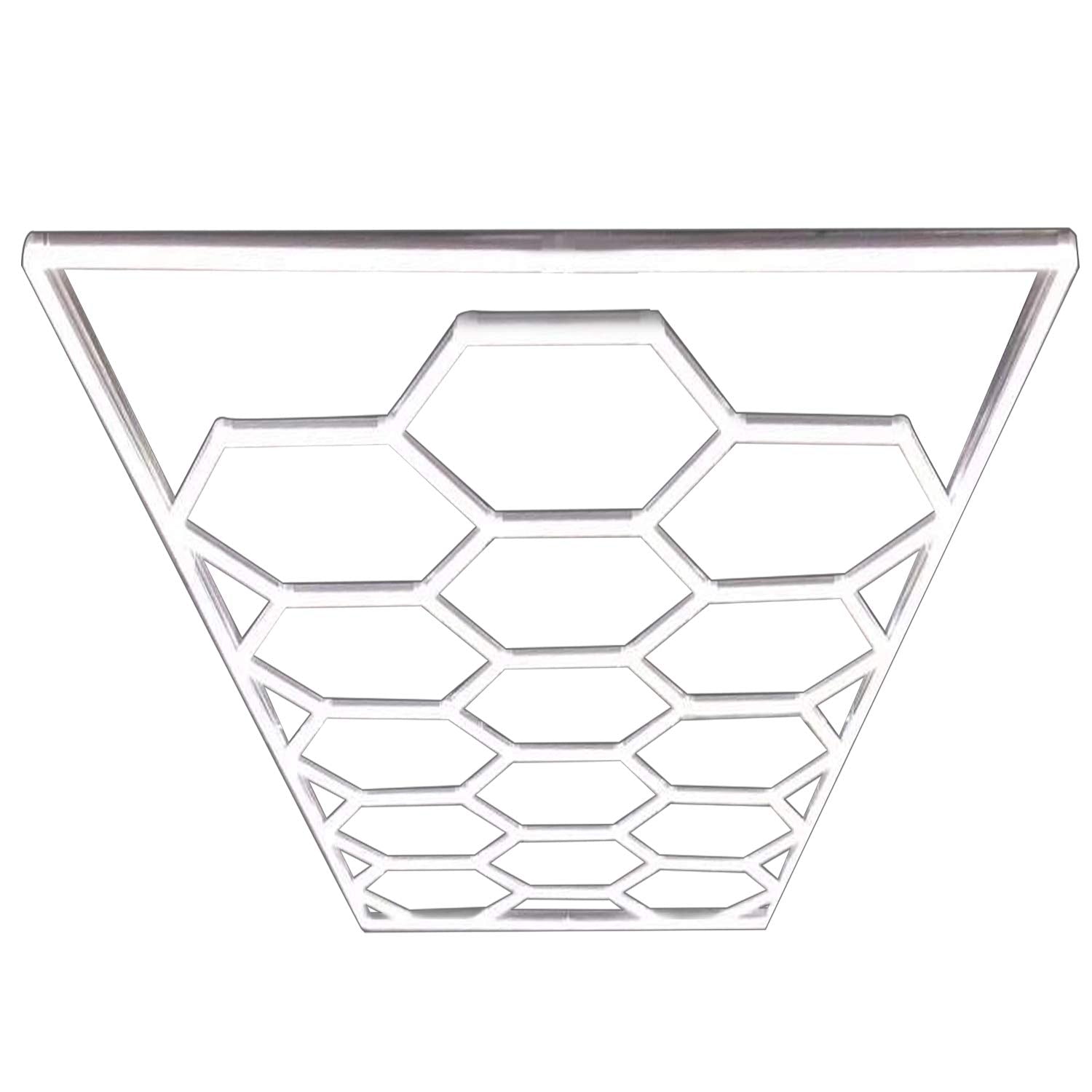 GOSLARLIT Led Garage Hexagon Light,15 Hexagon Garage Ceiling Led Lights for Gym/Workshop with Rectangle Frame, IP54 2 Year Warra