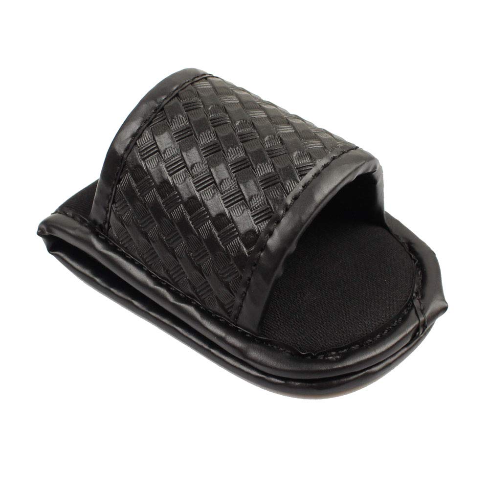 ROCOTACTICAL D Cell Compact Light Holder, Basketweave Black Leather, One Size, Model 4347323785, Open Top Flashlight Pouch Holster