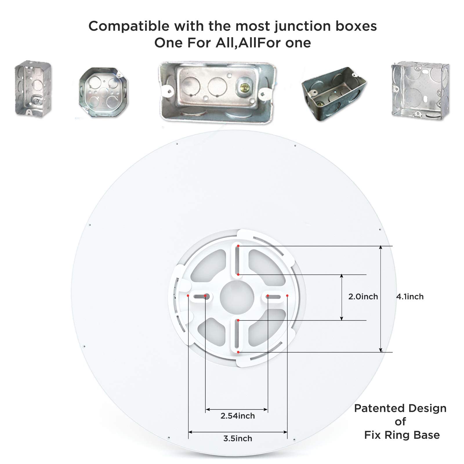 Taloya 36W Flush Mount Ceiling Light, 15.8 White Led Fixture, Modern Design For Bedroom, Kitchen, Living Room