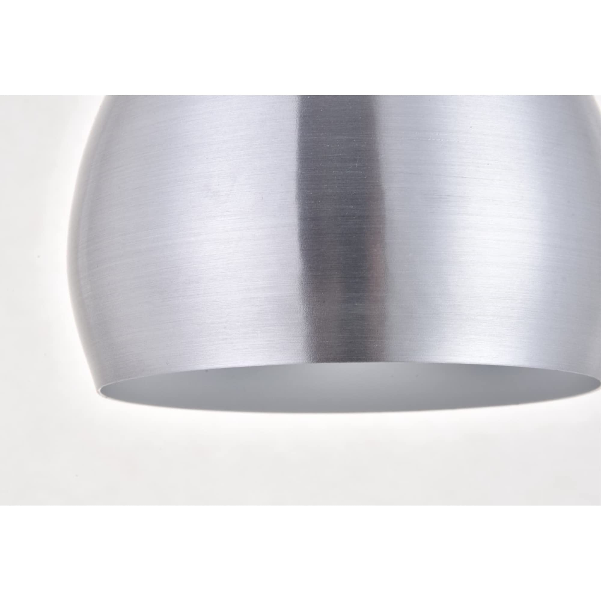 Living District Nora 1-Light Mid-Century Aluminum Pendant in Burnished Nickel