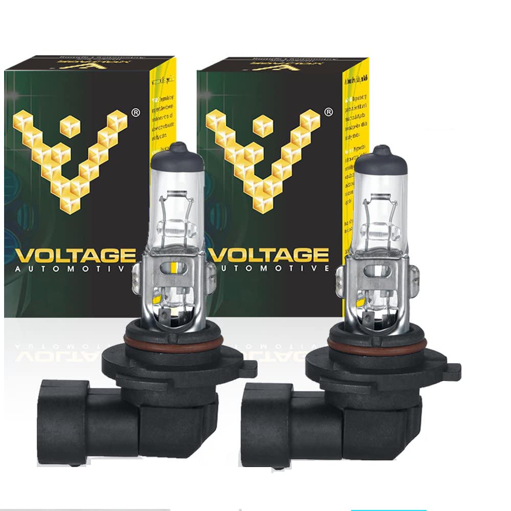 Voltage Automotive Headlight Fog Light Bulb (Pair) - Standard Replacement For High Beam Low Beam Fog Lights (H12)