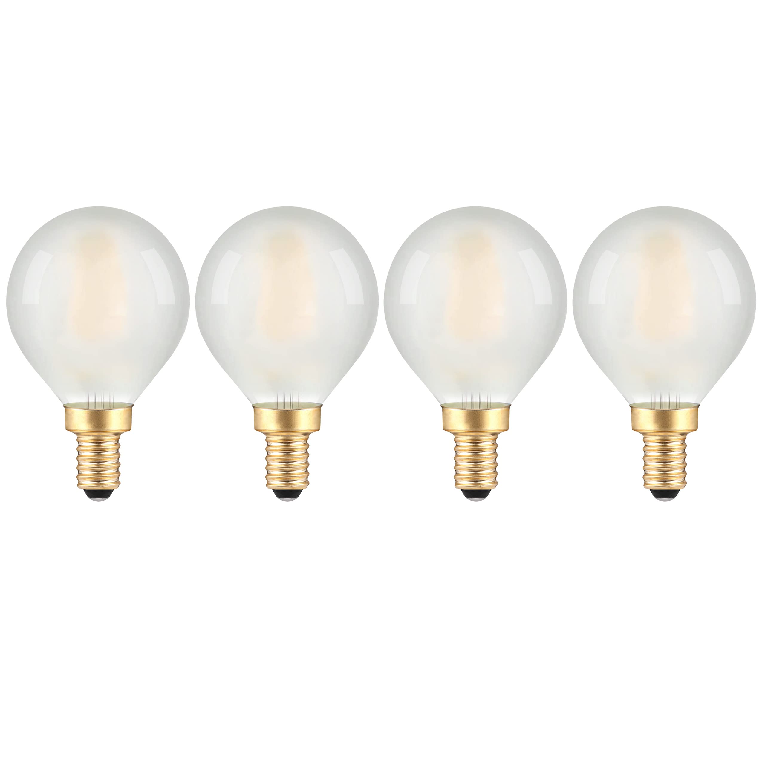 Frosted E12 Led Chandelier Light Bulbs- Candelabra Base 2700K Soft Warm White Dimmable 25W Equivalent G16.5/G50 Globe Bulb- 2W S