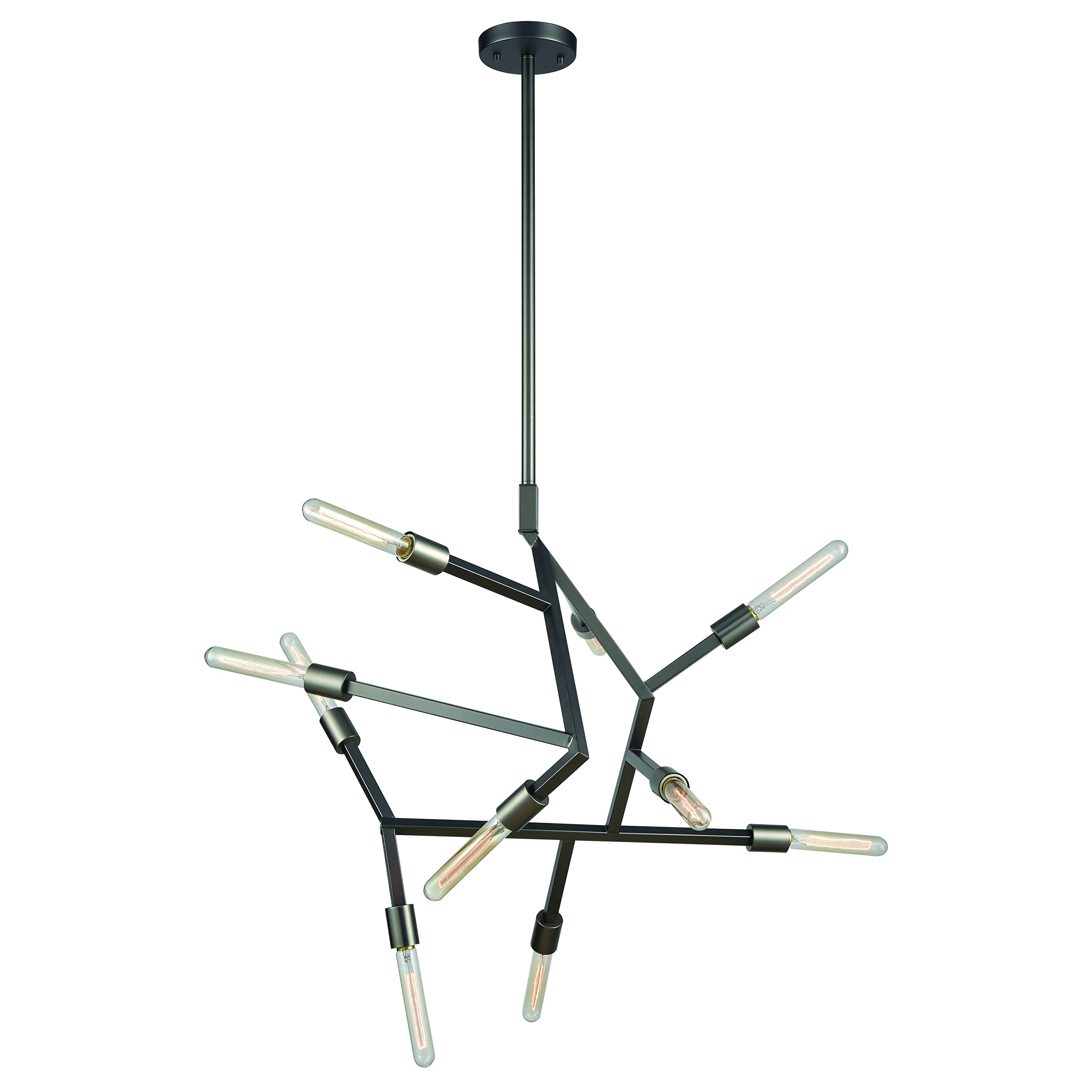 Elk Lighting Black Metal Chandelier 29W X 23D X 26H - Stylish Modern Home Decor