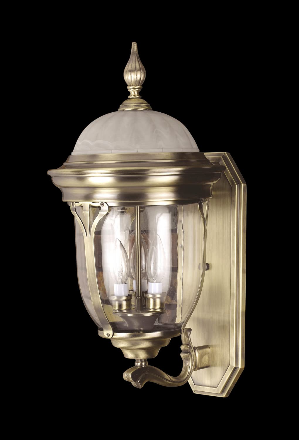 Cal Lighting OL-132WU-AB Transitional 120V,E27,3X60W,11X22 1/4X12 1/4, Sb in Brass - Antique Finish,