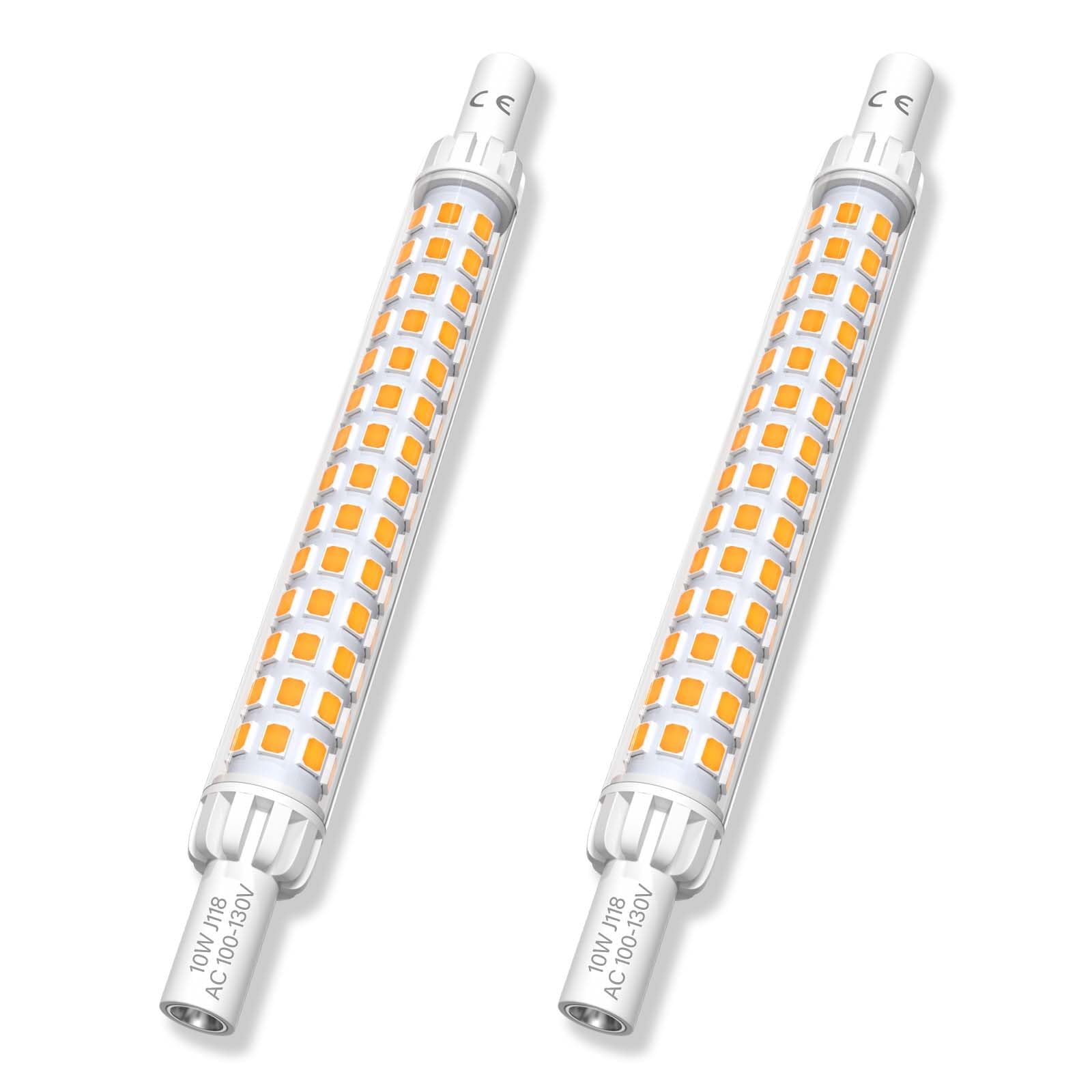 Bonlux R7S J118 Led Light Bulb, 10W T3 J Type Linear Double Ended Floodlight Bulb 120V R7S Led Floor Lamp 118Mm Warm White 3000K