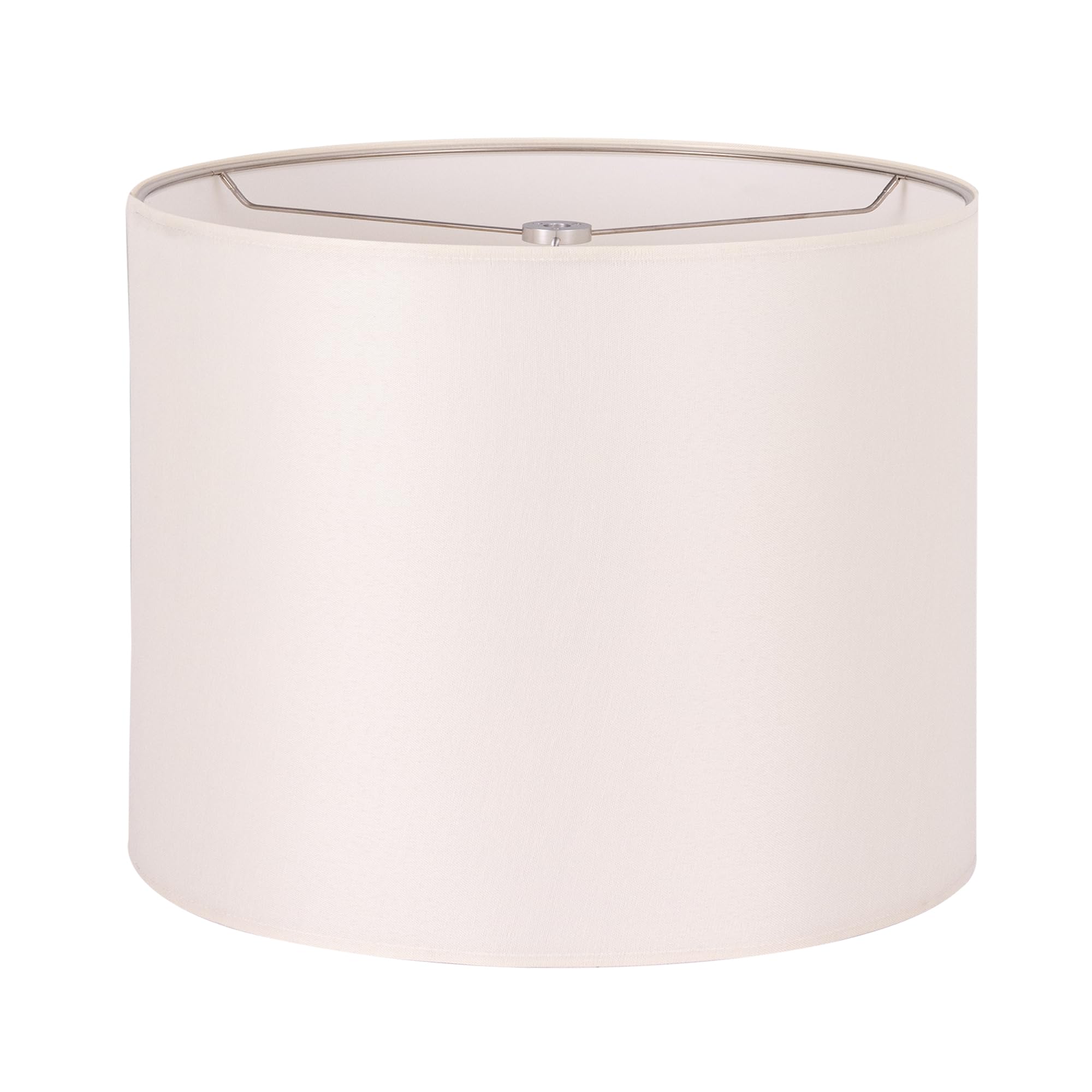 Wellmet Fabric Drum Lampshade, 14X14X11, Cream White, Modern Style, Spider Fitter, Model Ds-Tls