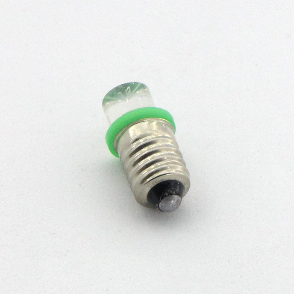 Gutreise 10Pcs E10 Screw 4.5V Green Flood Light Led Bulb Flood Light Lamps +10Pcs E10 Base (4.5V, Green)