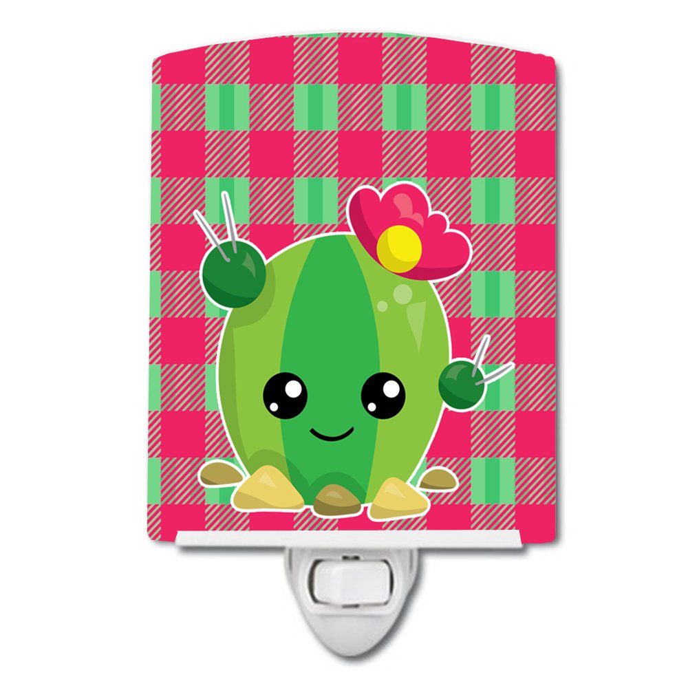 Carolines Treasures BB6849CNL Cactus Peace Out Ceramic Night Light Compact, UL-Certified, Ideal for Bedroom, Bathroom, Nursery,
