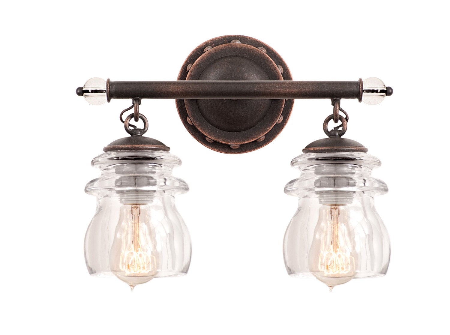 Kalco 6312AC Brierfield 2-Light Bath, Antique Copper Finish