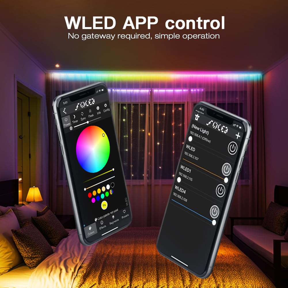 Gledopto Esp32 Wled Led Strip Controller With Mic Microphone Music Dynamic Mode Rgb Ic Diy Lighting App Easy Wiring For Ws2811 W