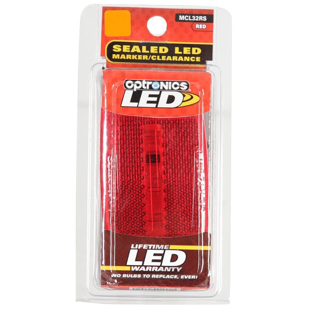 Optronics Red Led Marker Clearance Light, Surface Mount, 1 Count, Acrylic And Abs