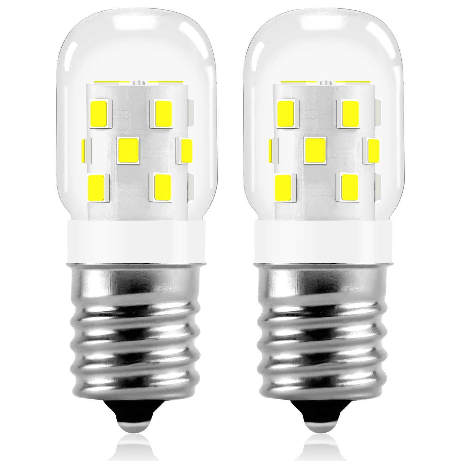 MIFLUS E17 LED Bulb, 3W (40W Equivalent), 380LM, 6000K Daylight White, Ceramic, 2 Pack
